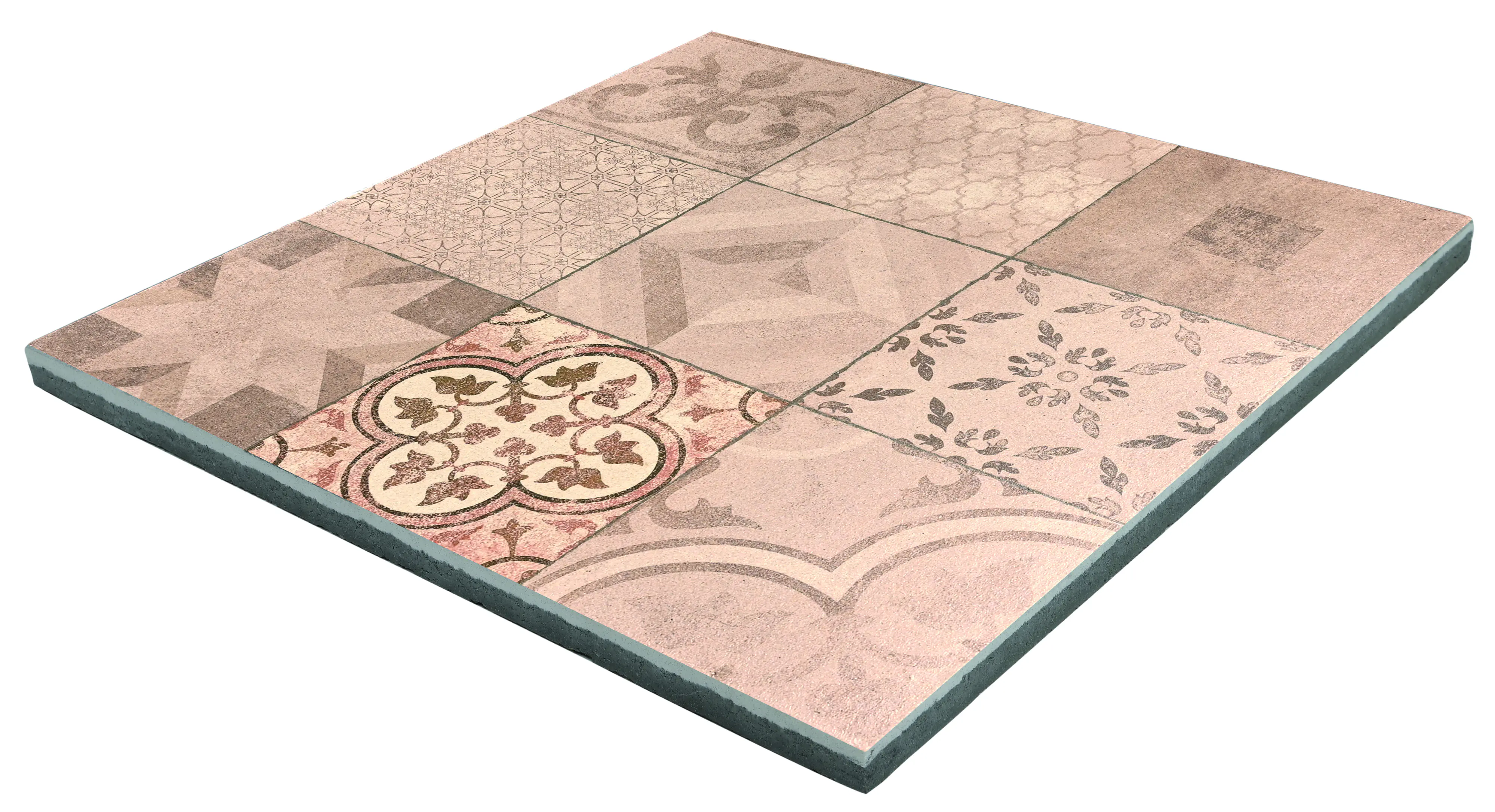 EHL Terrassenplatte Mosaik 60 x 60 x 4 cm braun beige