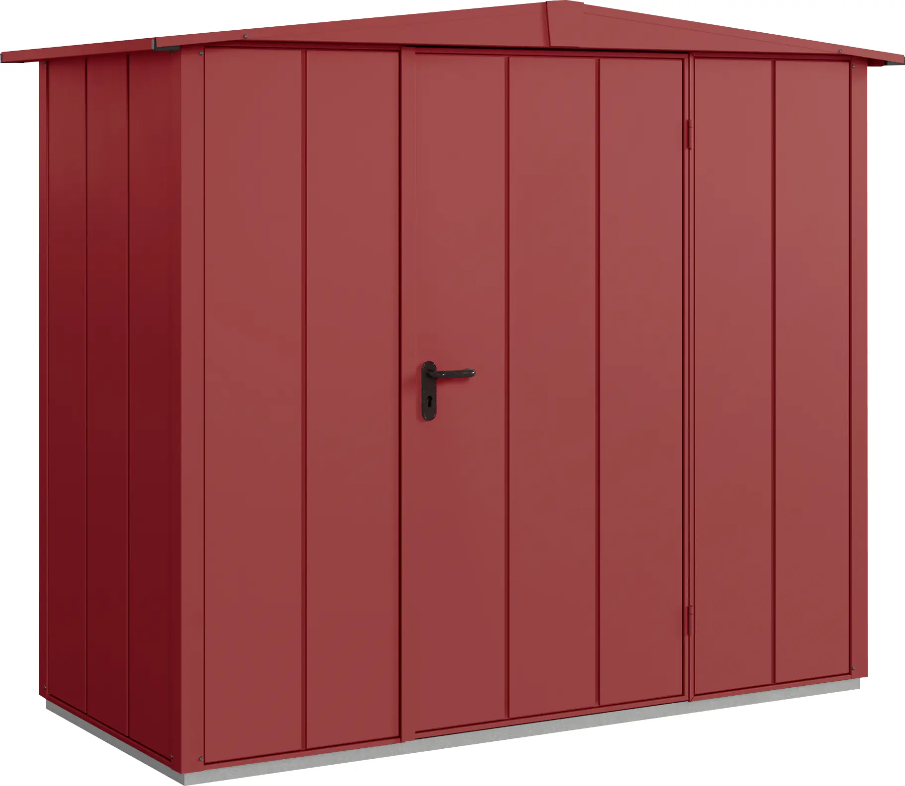 EcoStar Gerätehaus Elegant-S Typ 1 purpurrot 1 flg 258,8 x 121,3 x 216 cm