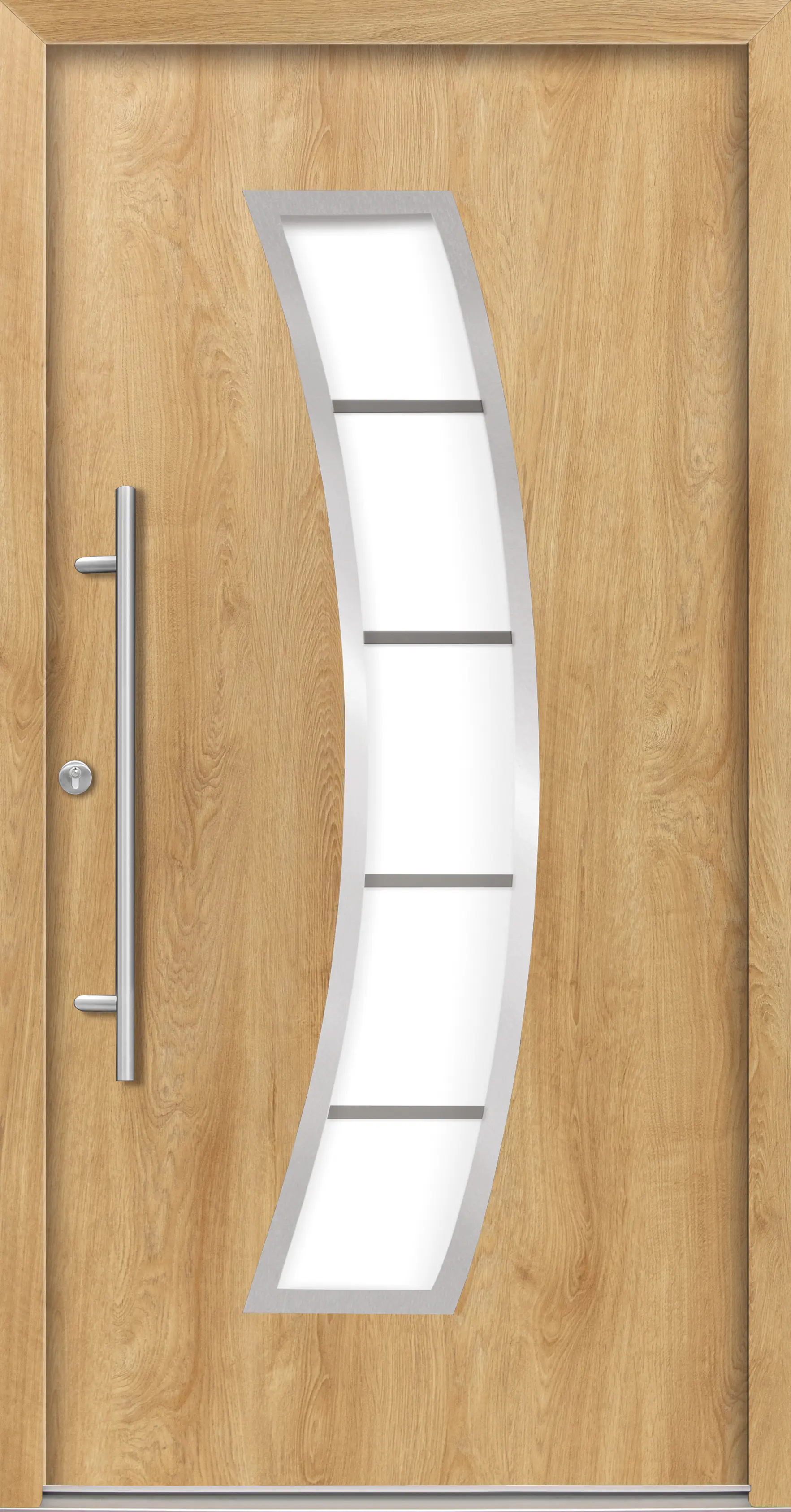 Splendoor Haustür Passivedoor Premium P14 Eiche Natur DIN Links 110 x 210 cm