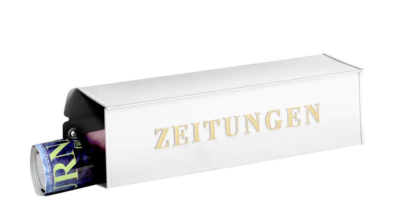 Burg Wächter Zeitungsbox 808 weiß 120 x 425 x 110 mm