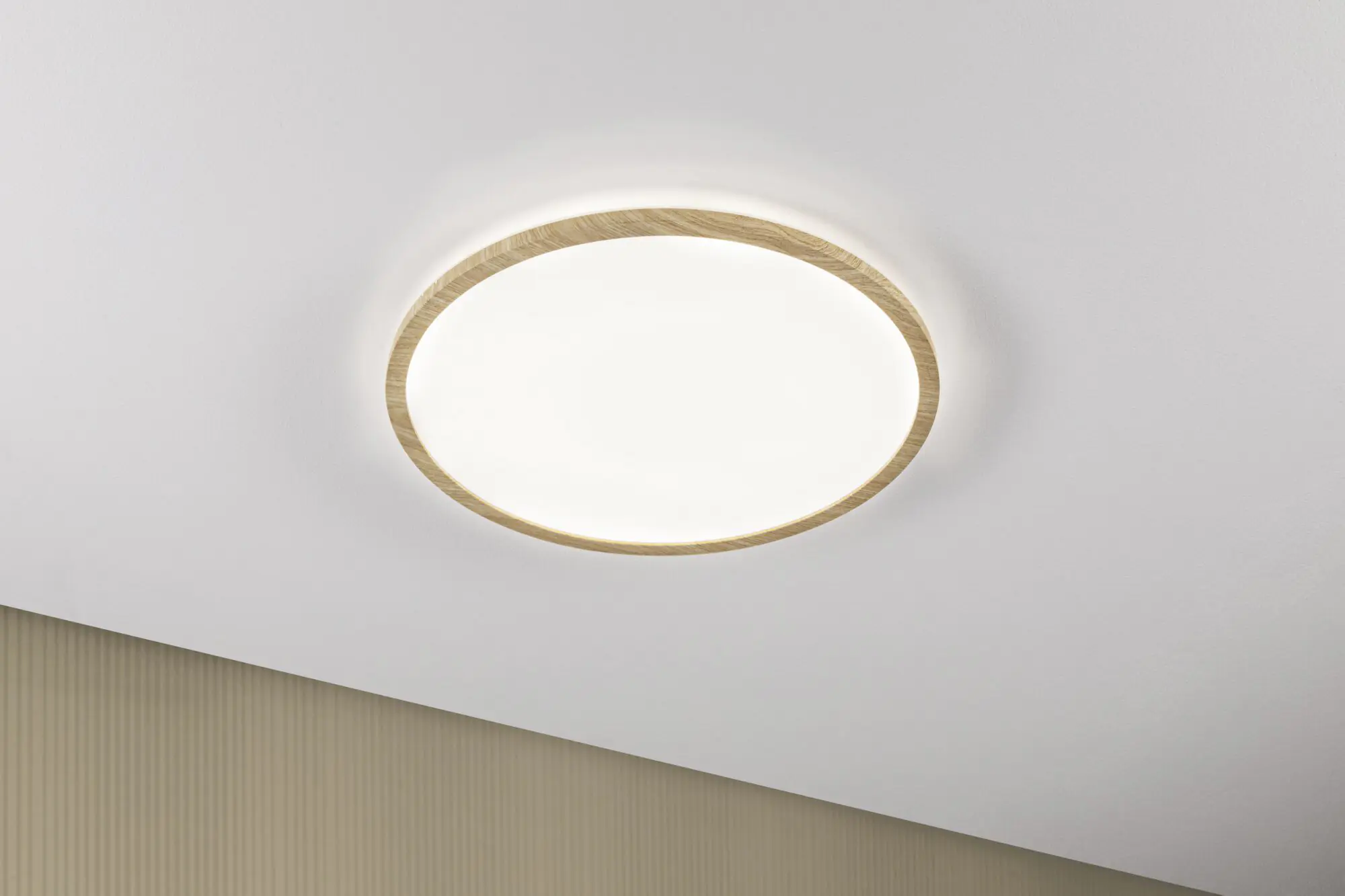 Paulmann LED Deckenleuchte Atria Shine Backlight Holzoptik Ø 42cm