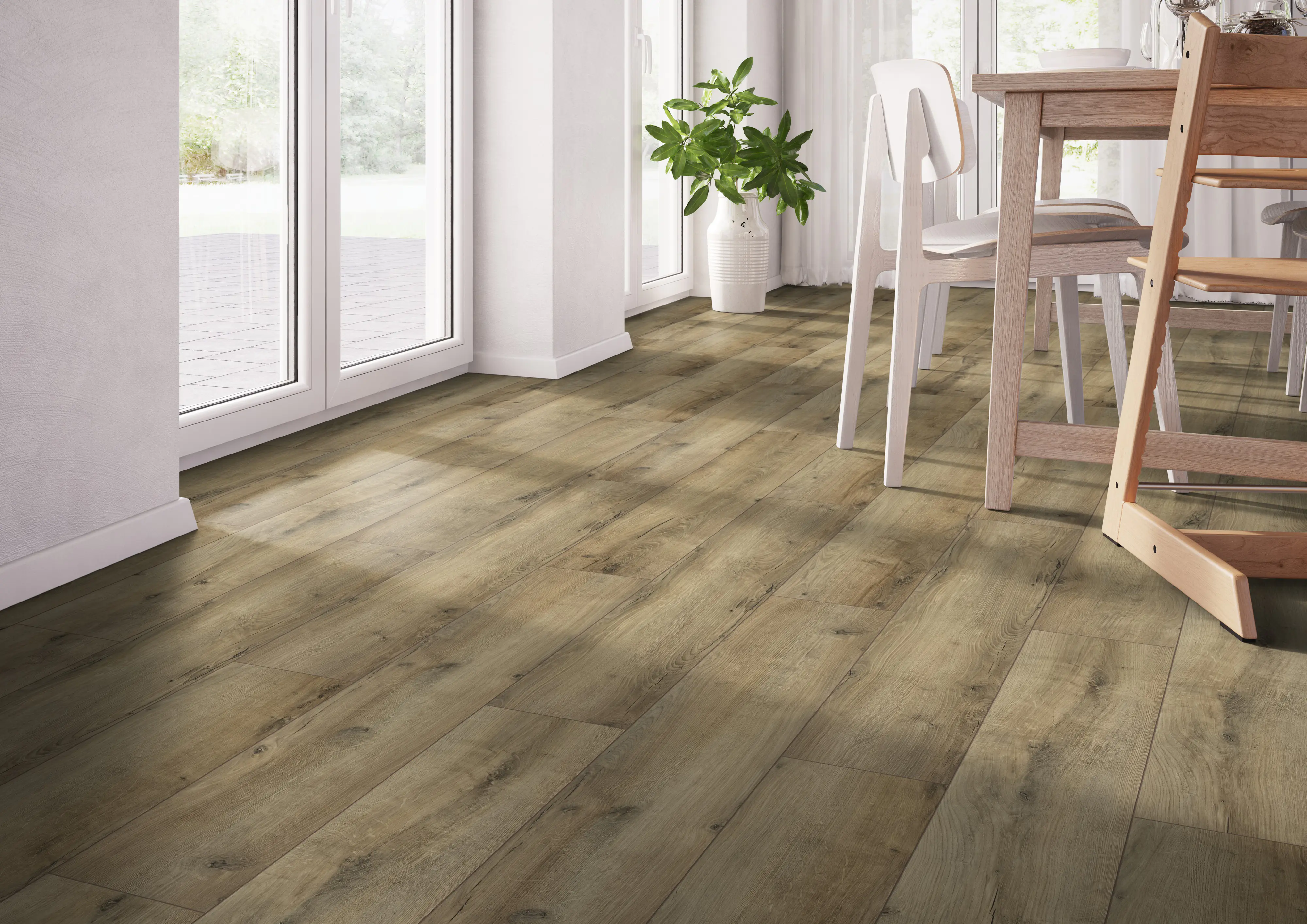 Classen Laminat Megaloc Aquaprotect 128,5 x 19,2 cm 8 mm Oak natural grey