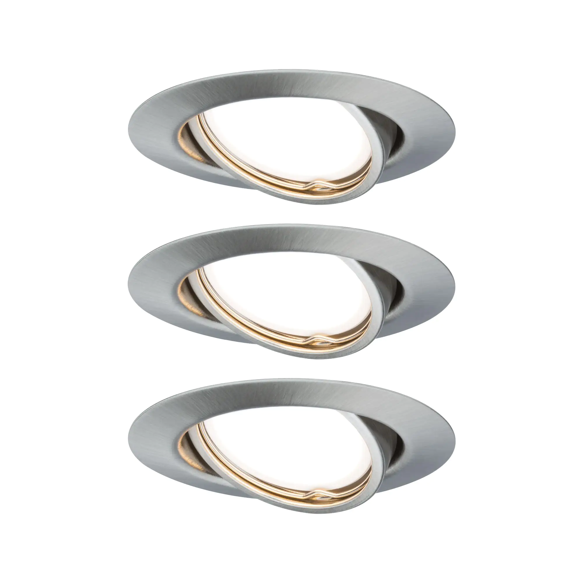 Paulmann LED Einbauleuchte Base 3er Basisset eisen 9 cm dimmbar GU10 
