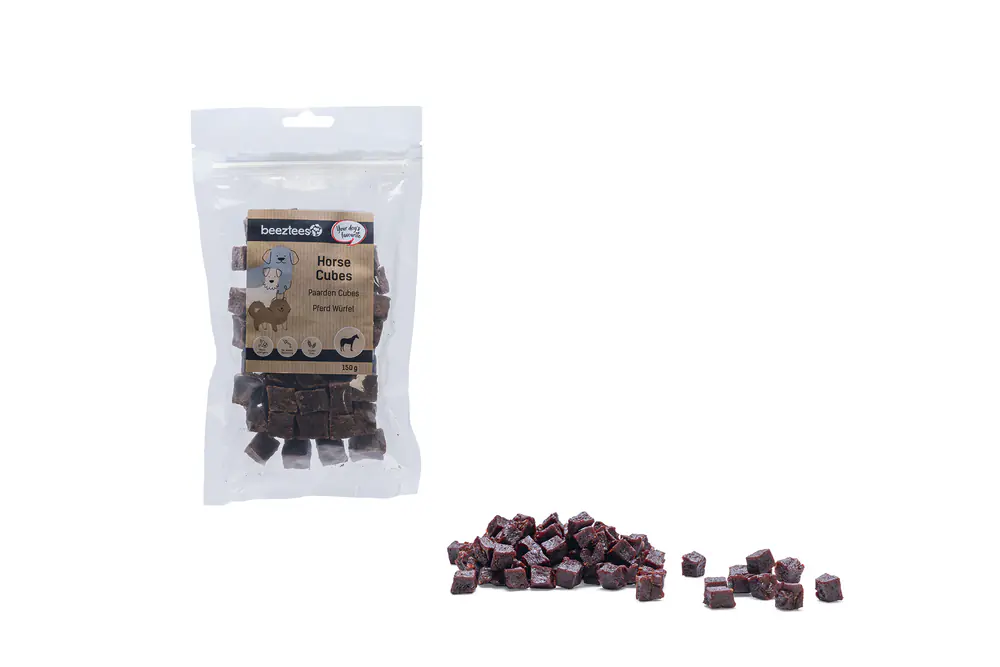 Beeztees Hundeleckerli Würfel getreidefrei 150 g Pferd