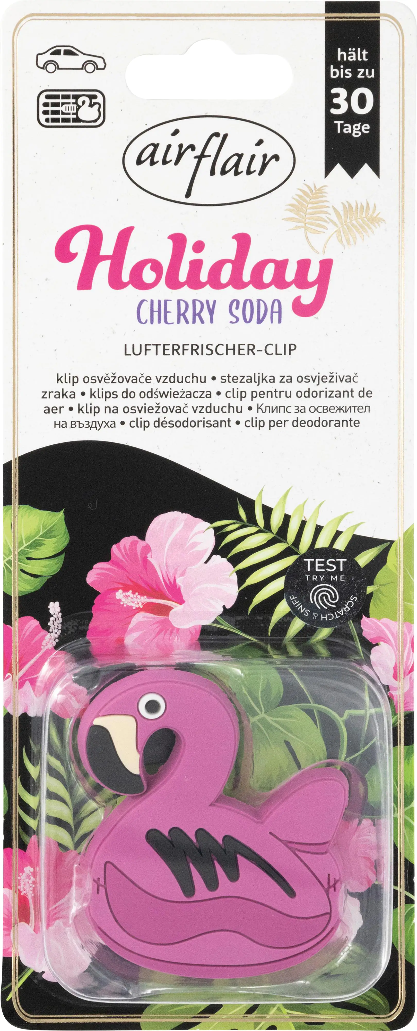 airflair Lufterfrischer Clip Holiday Flamingo Cherry Soda
