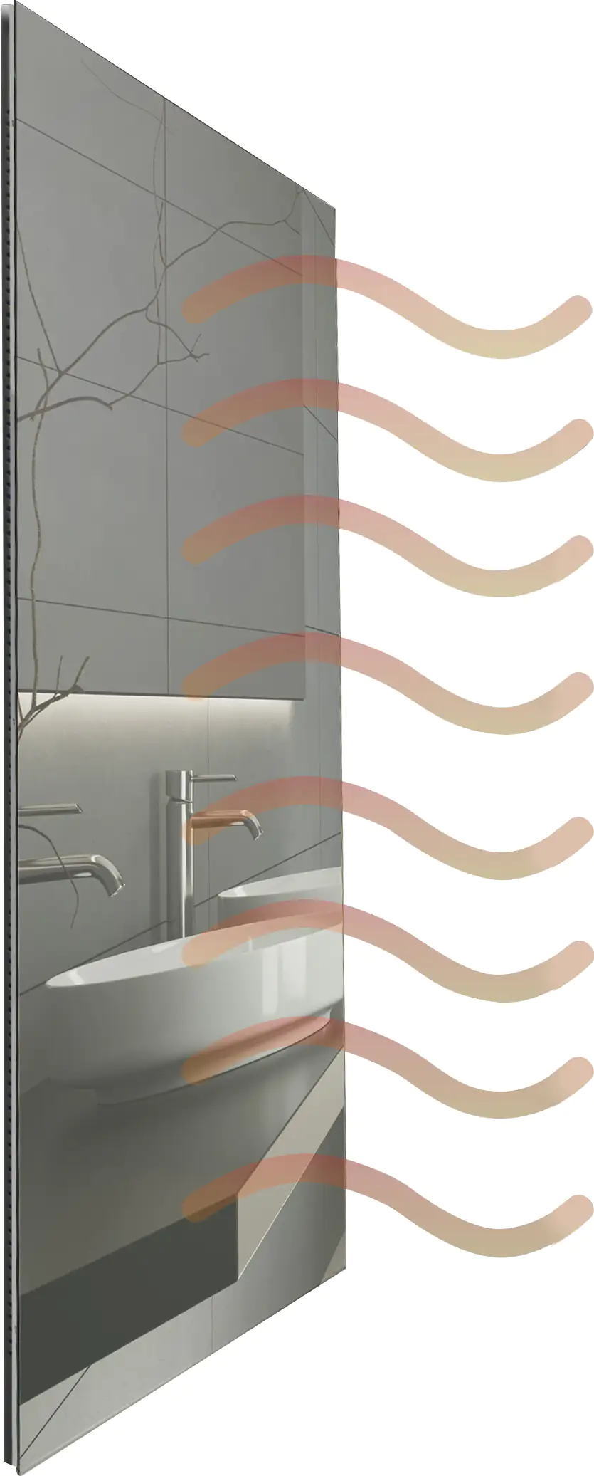 Bella Jolly Infrarot Spiegelheizkörper GP600 60 x 100 cm 600 Watt, spiegel