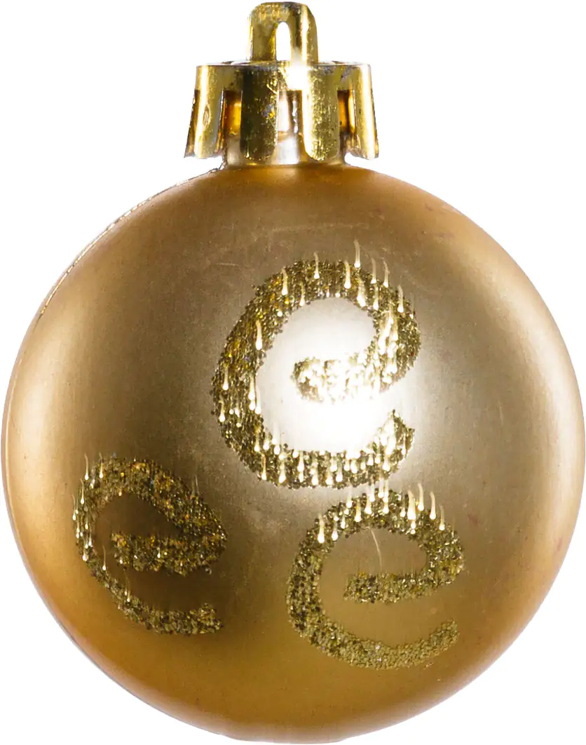 TrendLine Weihnachtskugeln bruchfest, langlebig Ø 4 cm gold 12 Stück