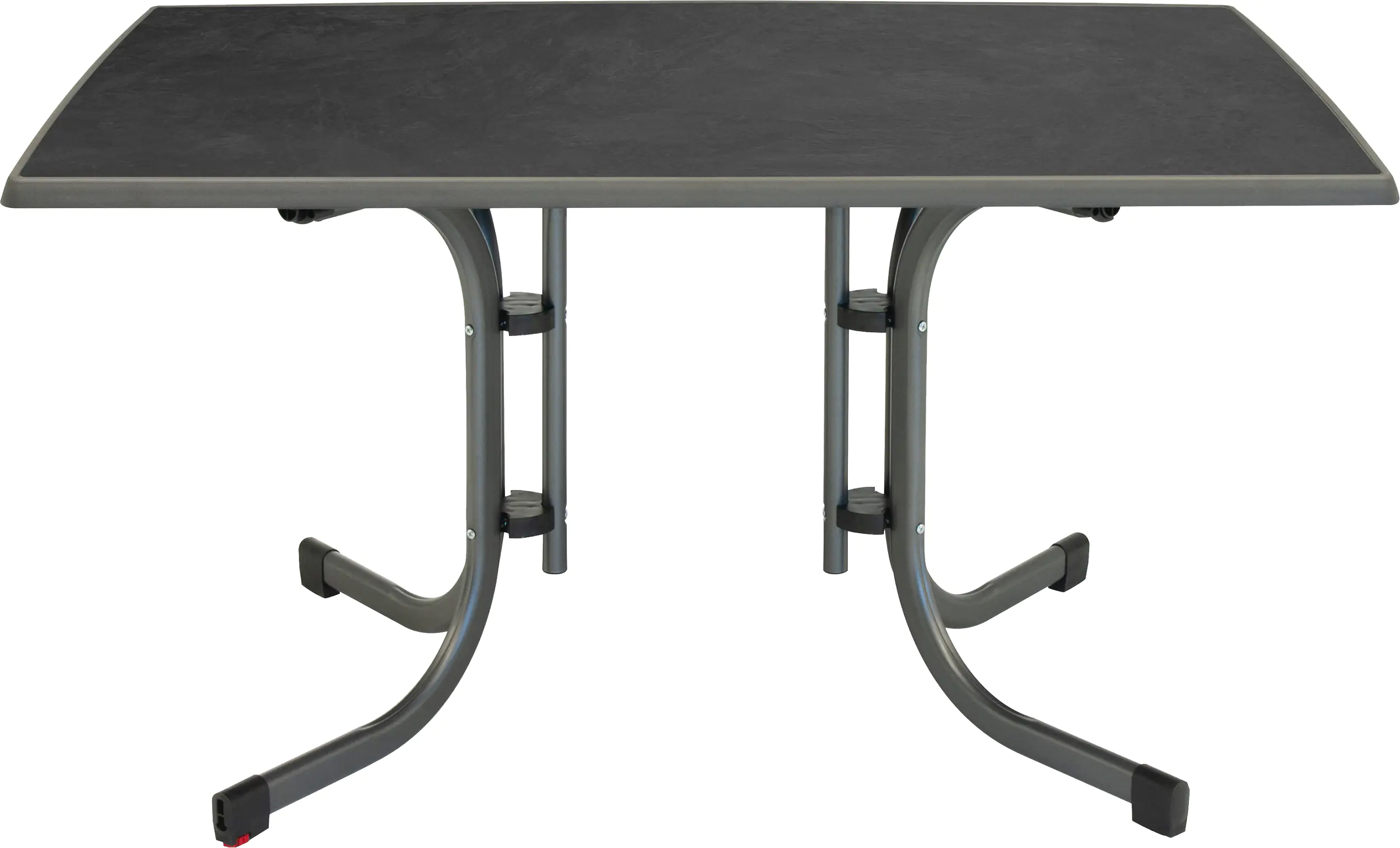 Klapptisch Boulevard, 132 x 72 x 90 cm, Stahl, anthrazit/schiefer