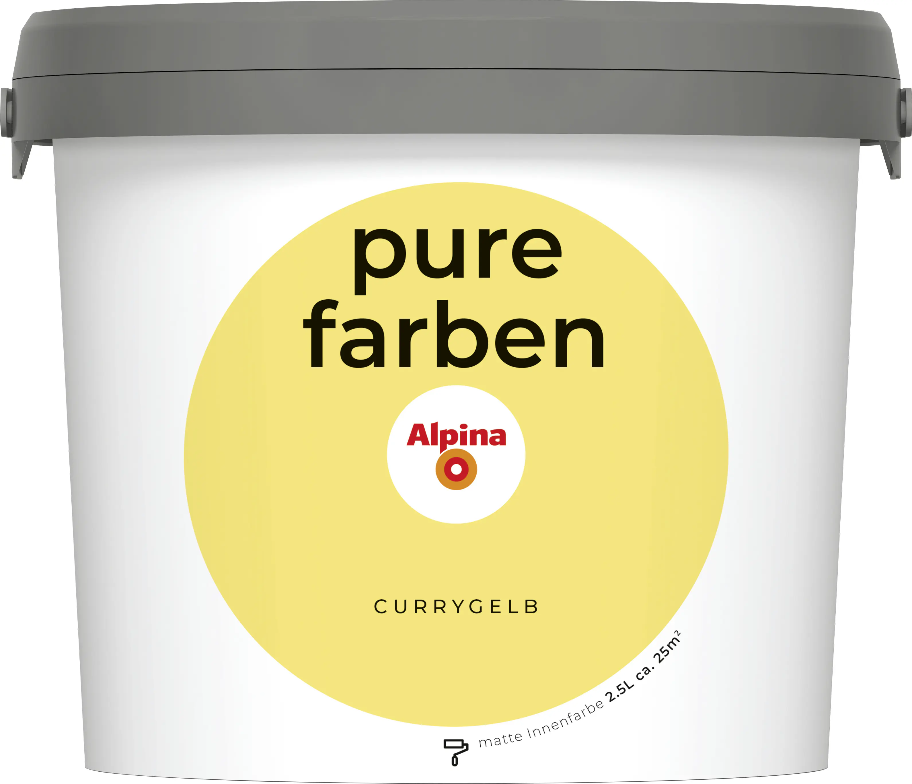 Alpina Pure Farben Wandfarbe currygelb 2,5 L