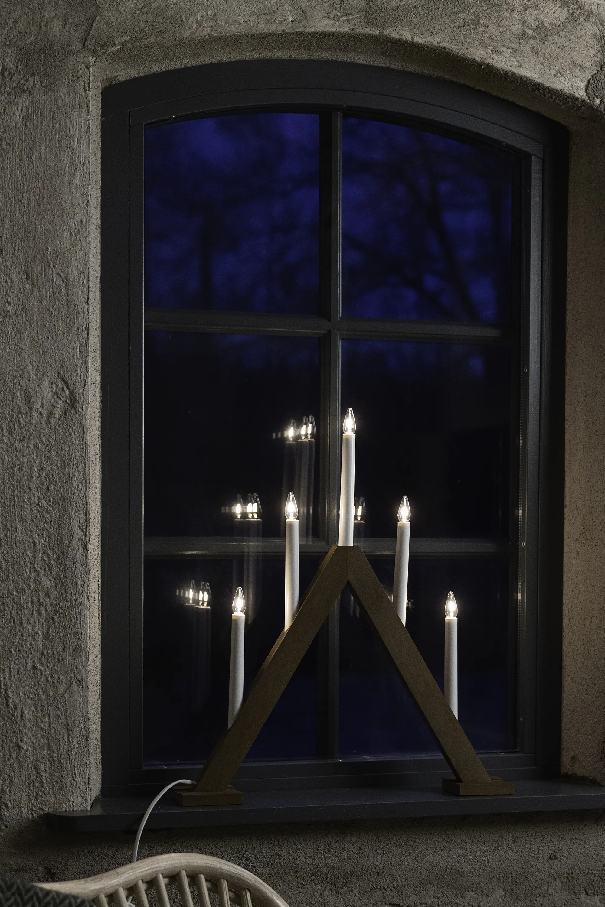 Markslöjd Adventskerzenhalter Ariele 5-flammig braun