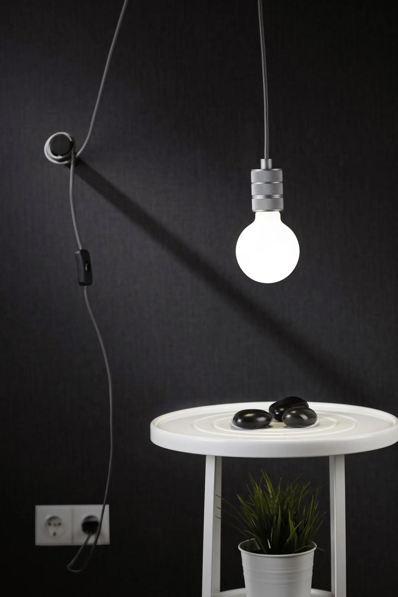Paulmann Neordic Pendelleuchte Tilla 4,8 cm mit Stecker E27 20 W dimmbar