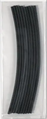 Schrumpfschlauch 6 - 2 mm 10er Pack Schrumpfrate 3:1, schwarz, 20 cm