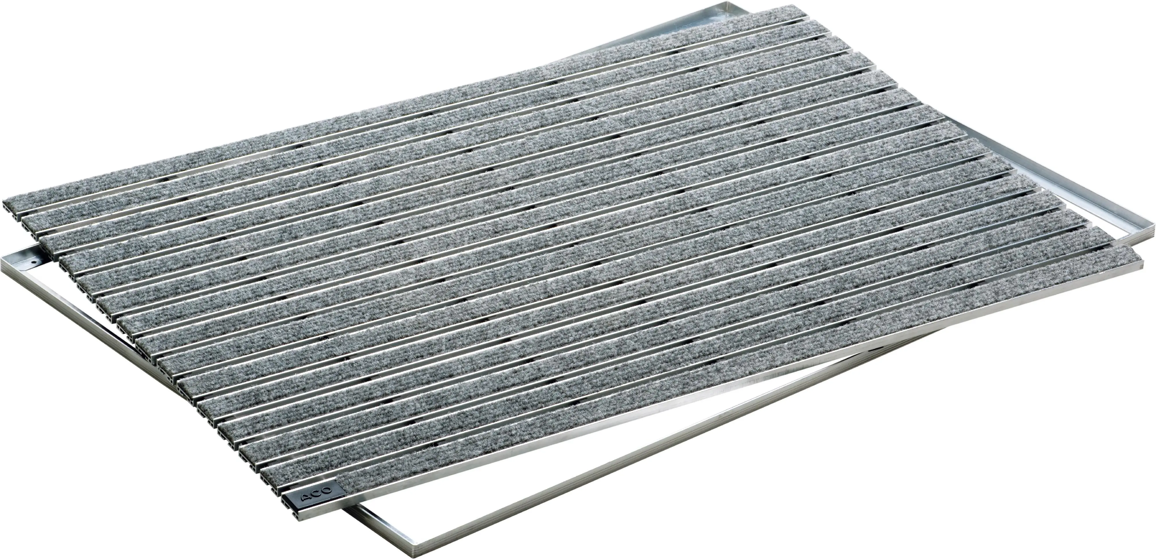 ACO Indoor Alu Schuhabstreifermatte hellgrau, 60 x 40 cm