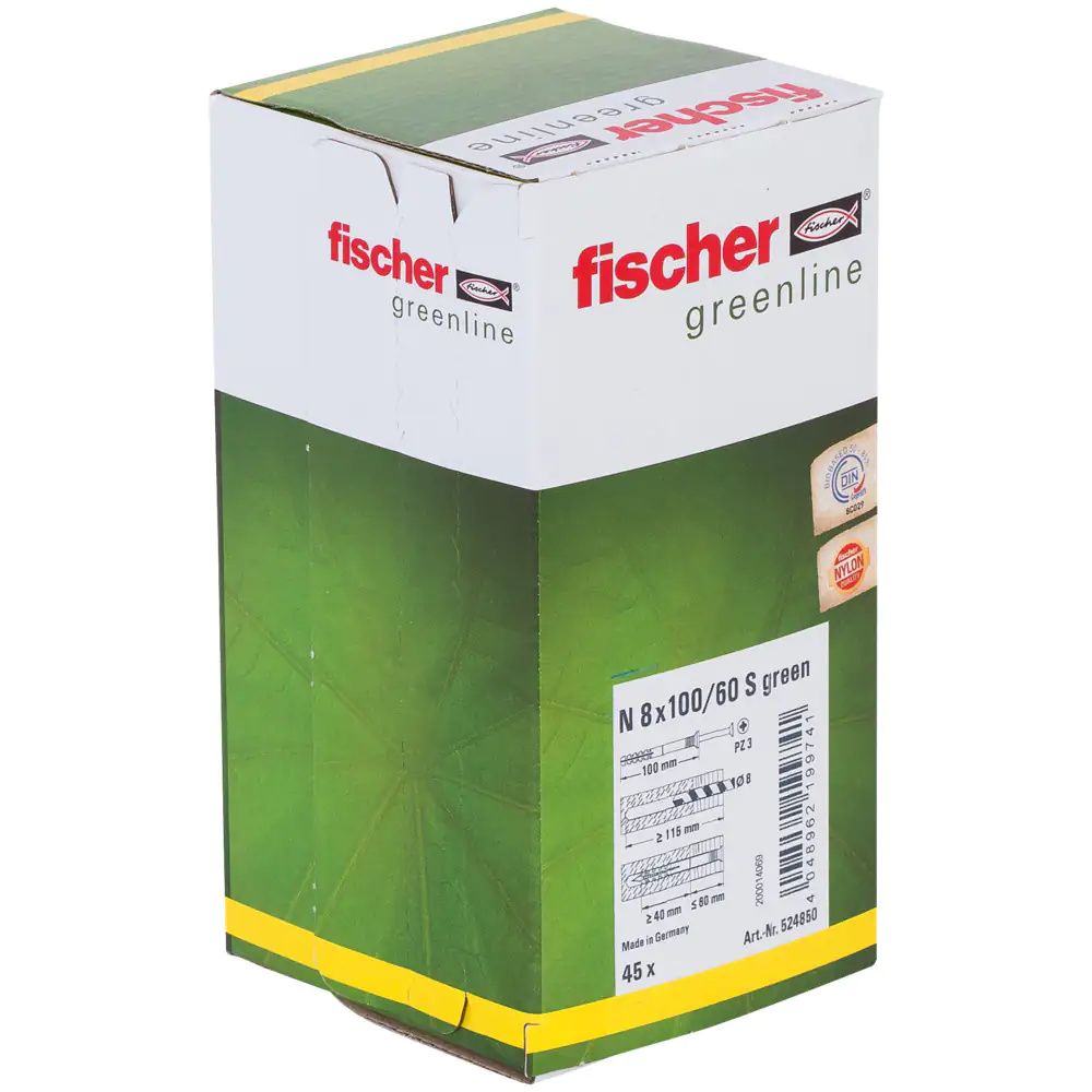Fischer Nageldübel N green 8.0 x 100 mm - 45 Stück