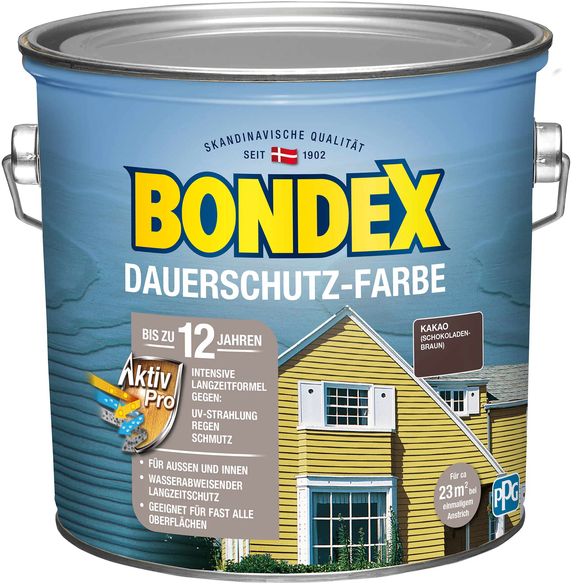 Bondex Dauerschutz-Holzfarbe 2,5 L kakao schokoladenbraun