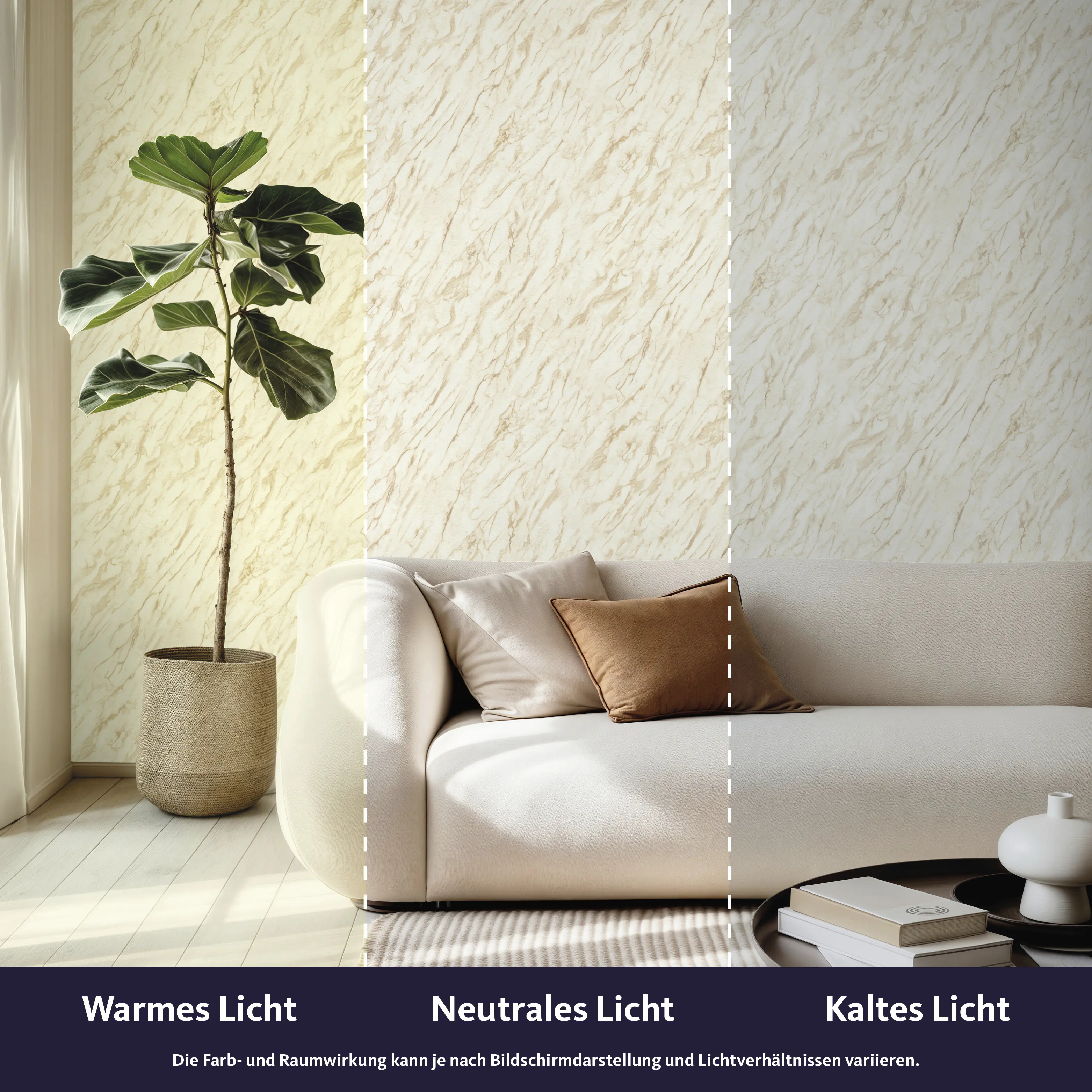 Tesa x Rasch selbstklebende Tapete Carrara Marmor Beton beige 6 x 0,53 m