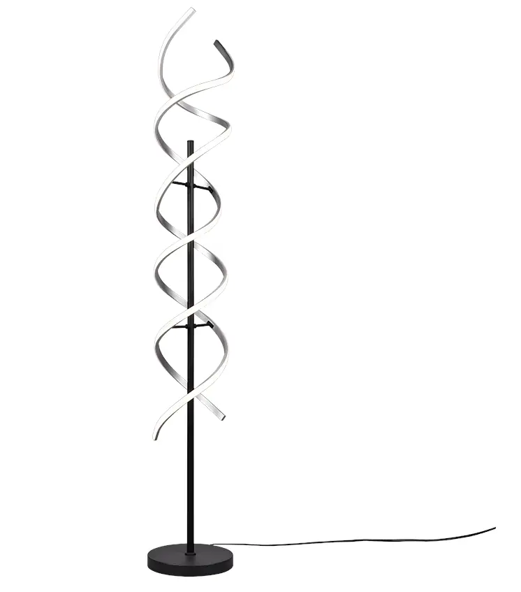 Trio LED-Stehleuchte Sequence Ø 23 x 150 cm warmweiß-neutralweiß alu gebürstet dimmbar