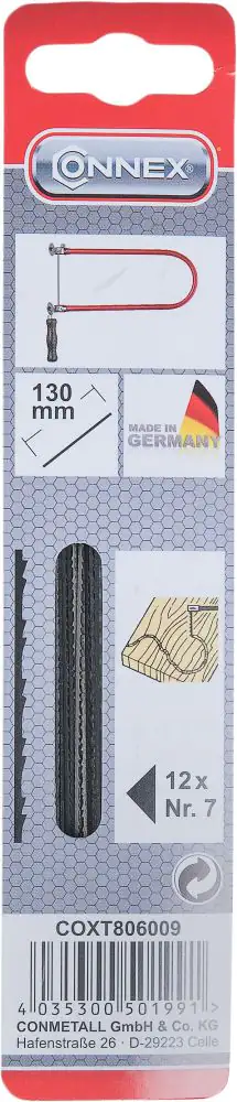 Connex Laubsägeblatt Taifun für Holz Größe 7 – 12 Stück