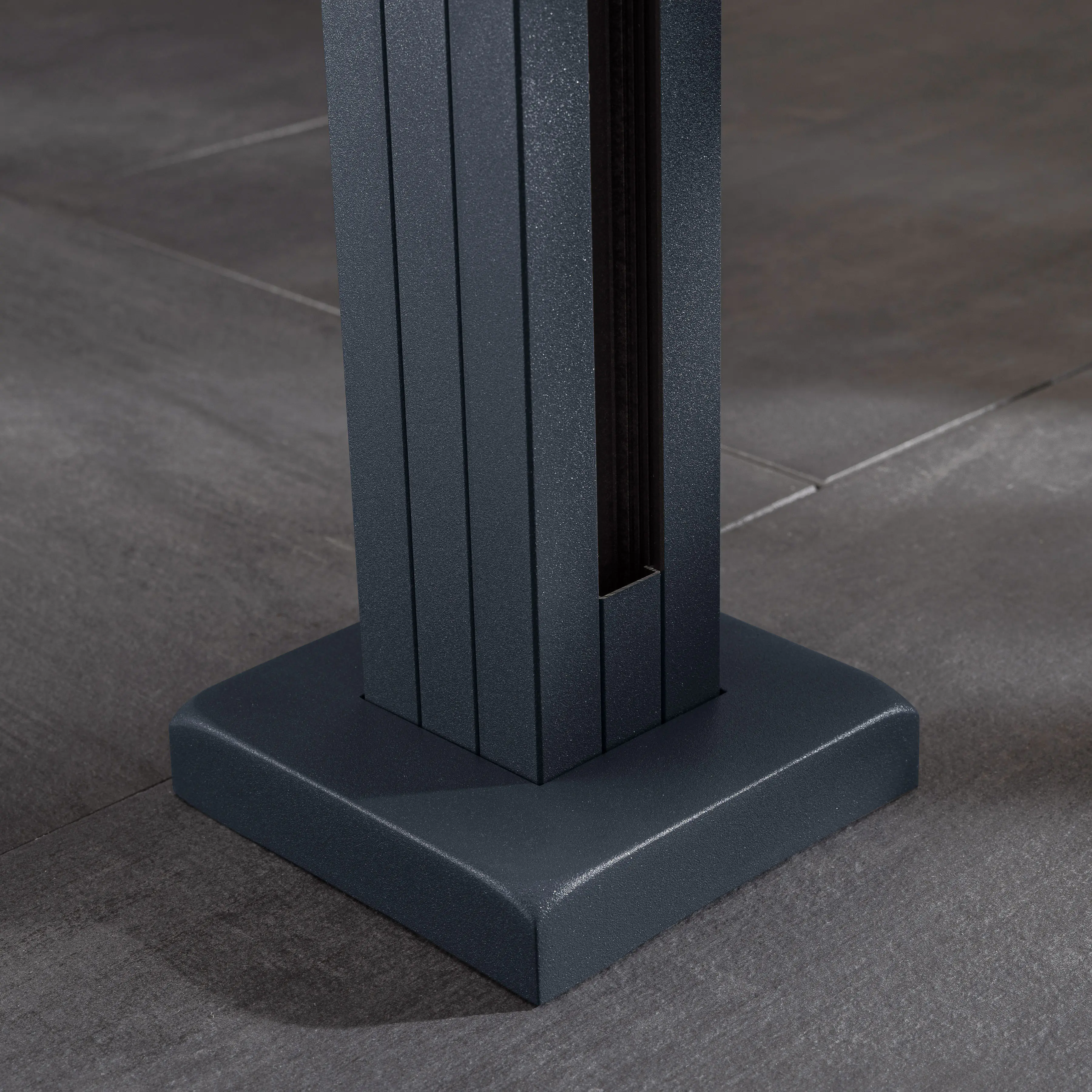 Ambiente Glaszaun Grundset Klarglas mit Siebdruck 187 x 107,2 cm  anthrazit