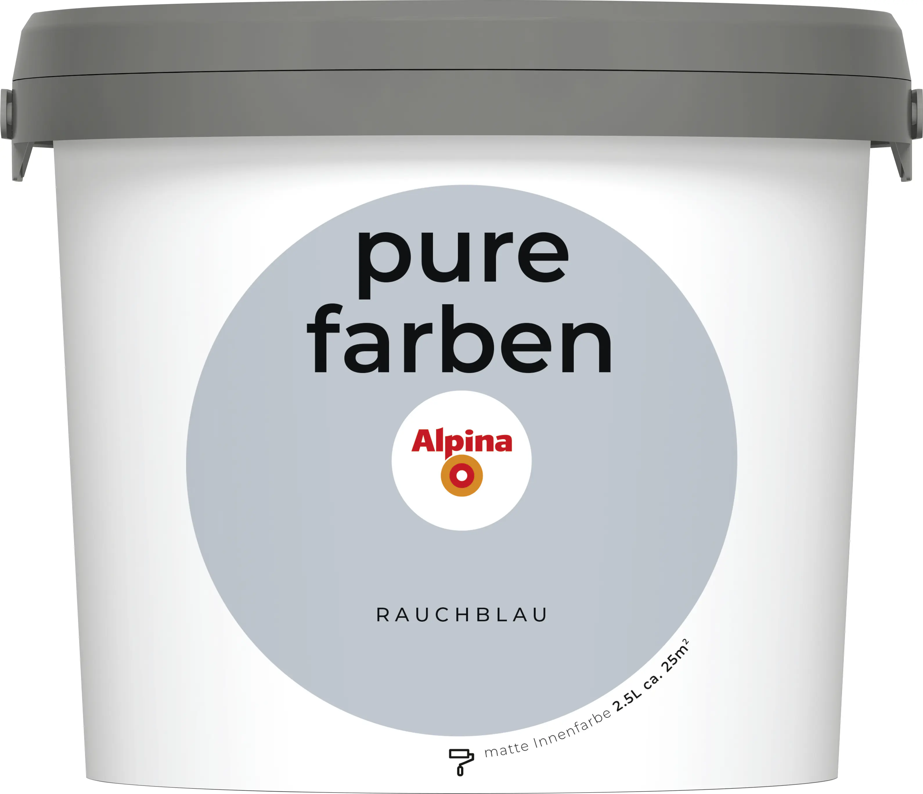 Alpina Pure Farben Wandfarbe rauchblau 2,5 L