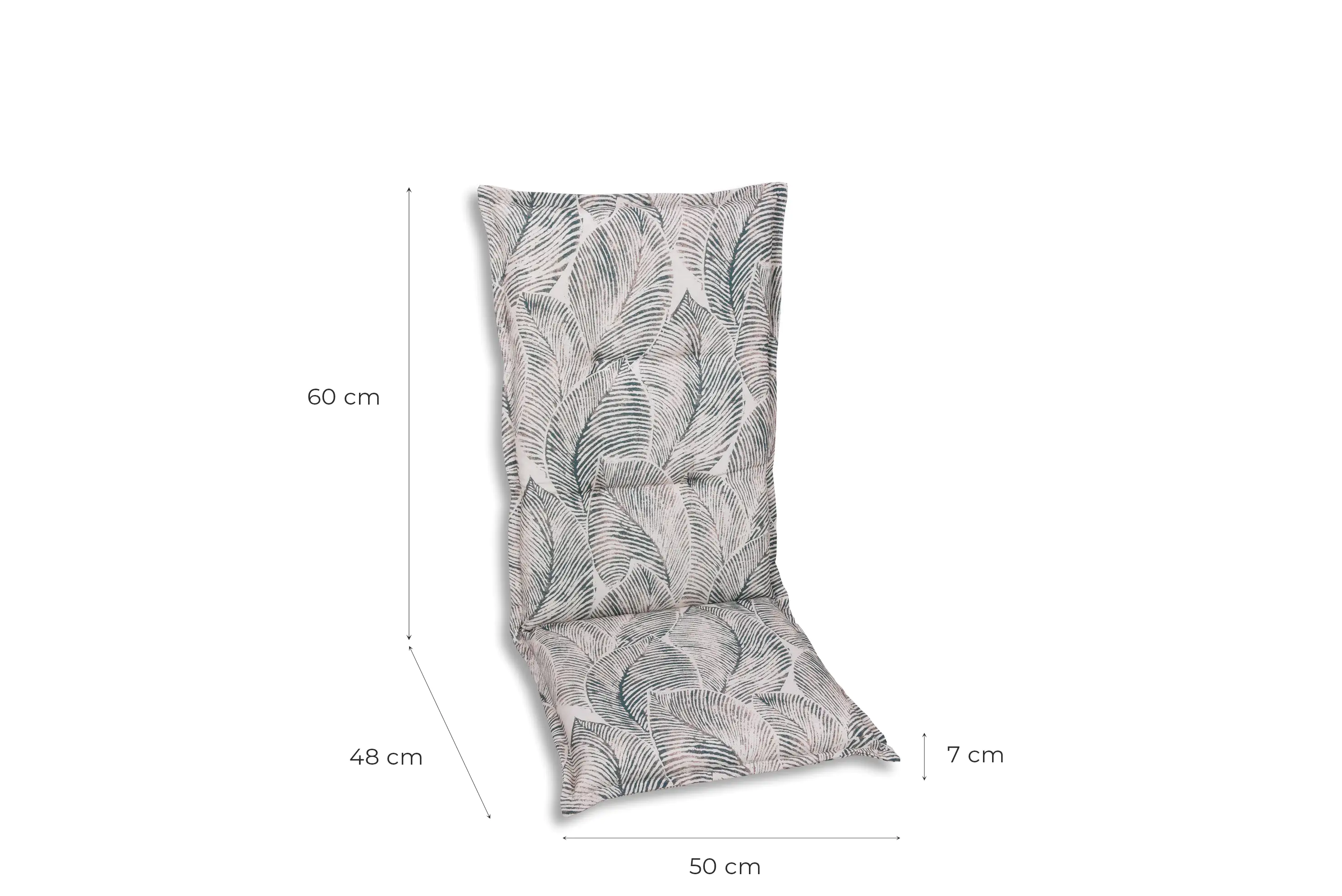 GO-DE Mittellehner-Auflage 108 cm x 50 cm x 7 cm, beige