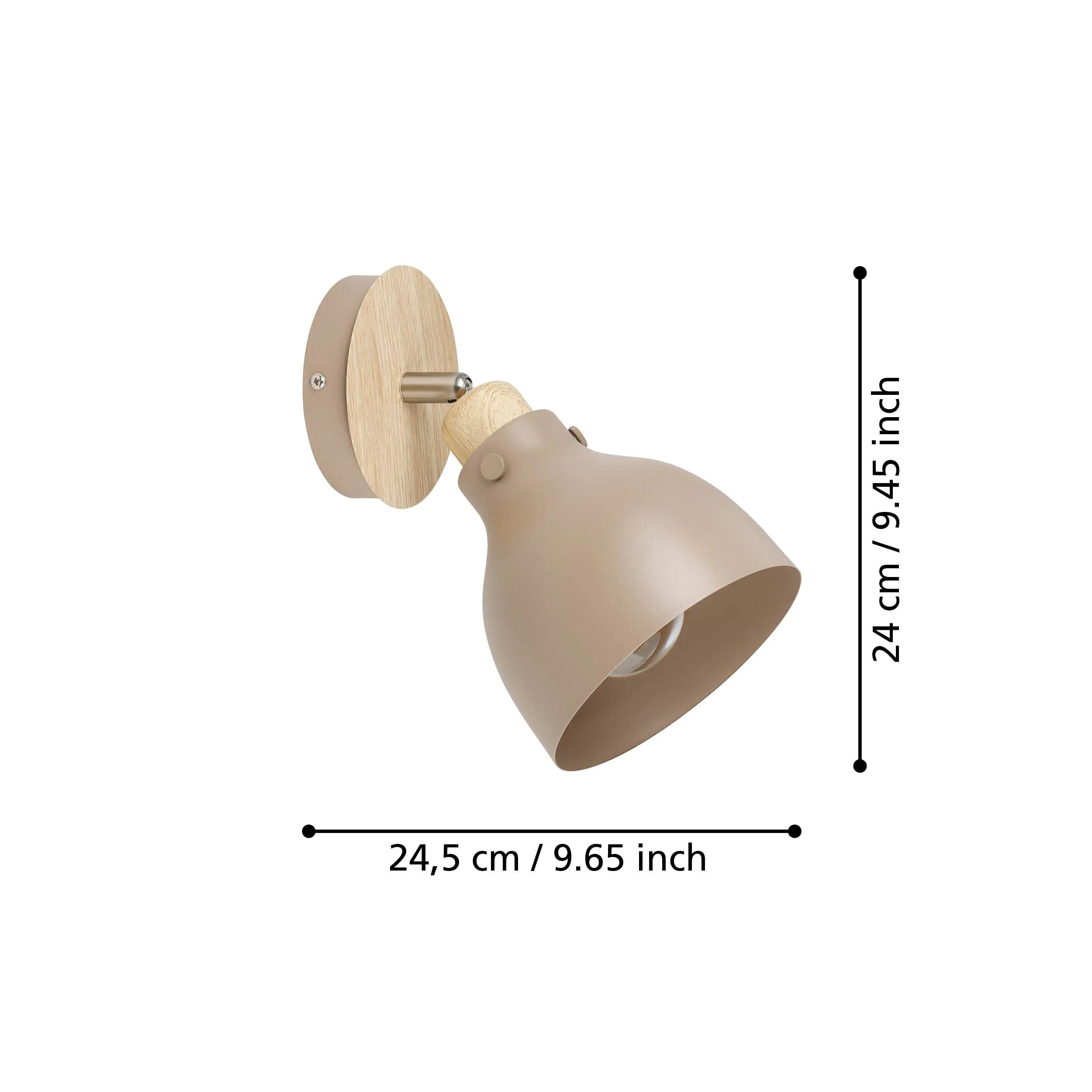 Eglo 1er Spot Arrecife 1xE27, max. 28W, sand/holzoptik