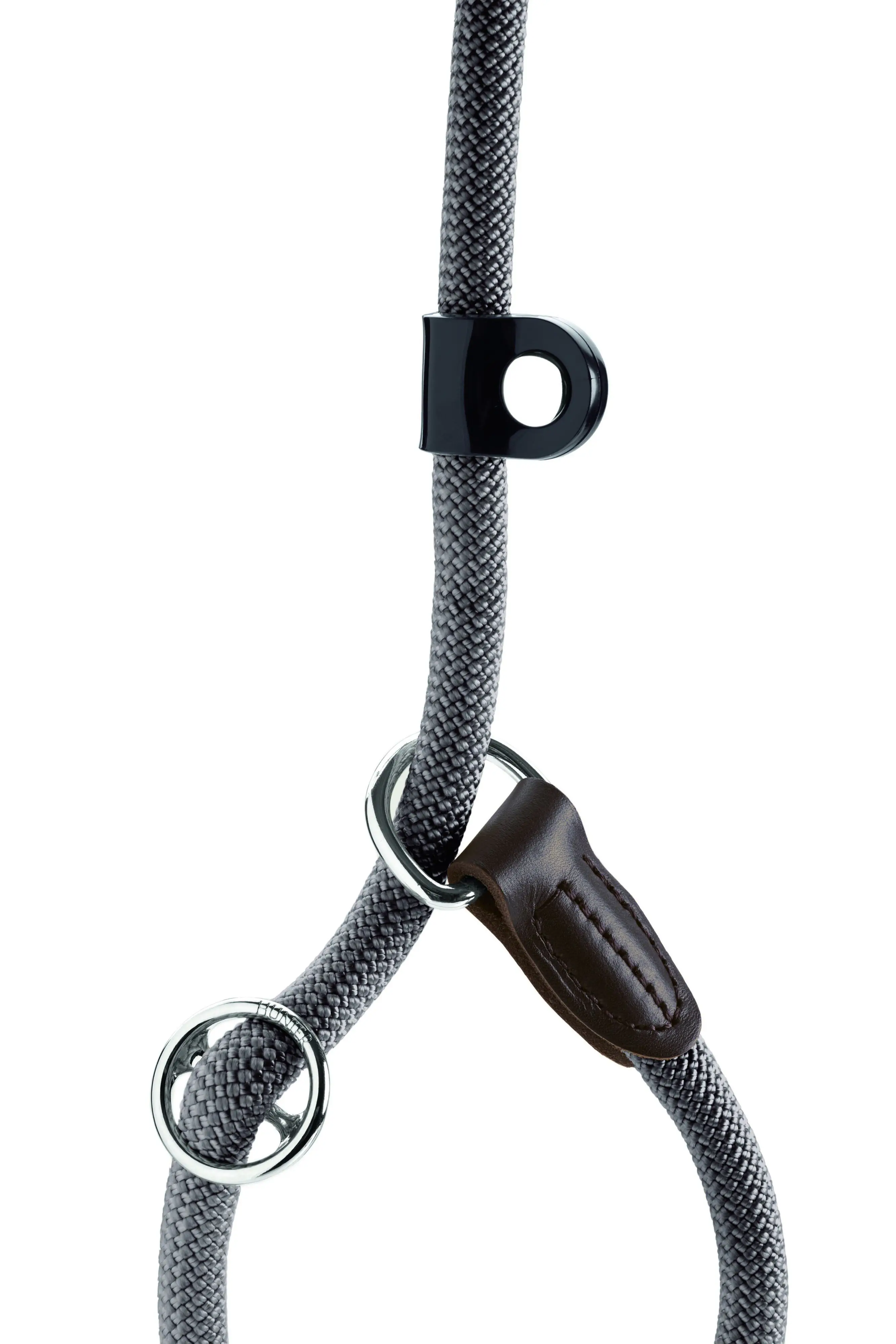 Hunter Hundeleine Freestyle mit Halsung 1,7 m x 1 cm grau