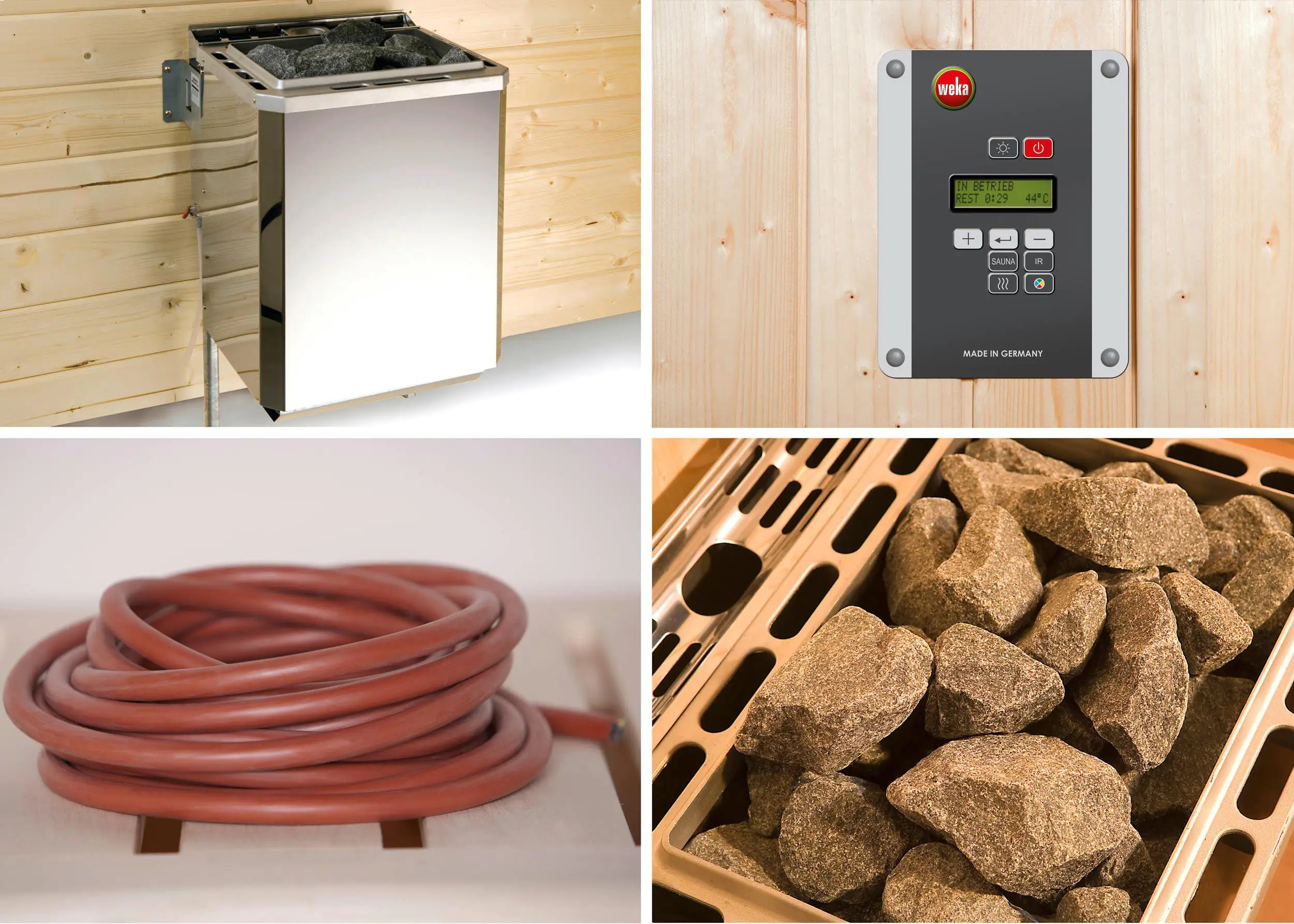 Weka Element-Designsauna Sara 2 Set 2 mit BioS Saunaofen