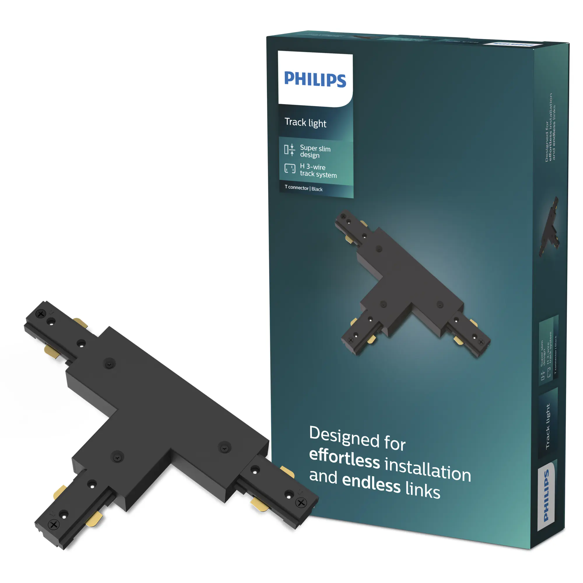 Philips EasyLink Stromverbinder für Schienenleuchte T schwarz