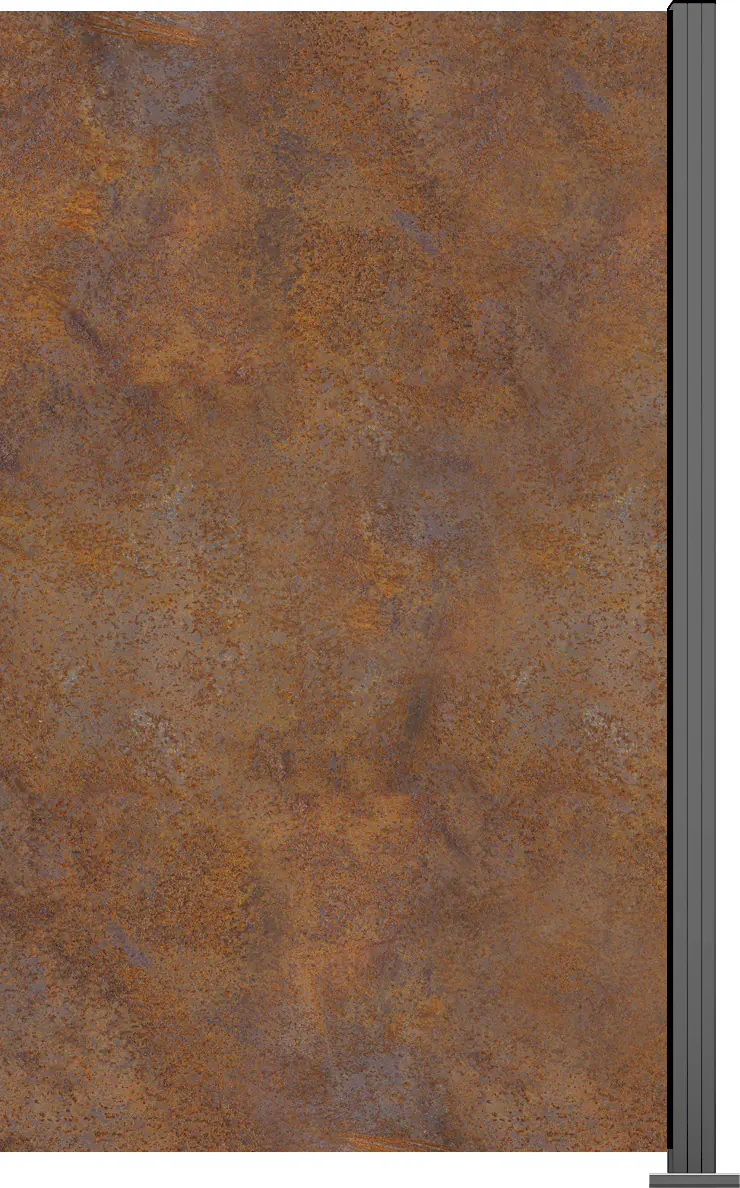 Ambiente Glaszaun Erweiterungsset Klarglas 187 x 107,2 cm mit Motivdruck grau 