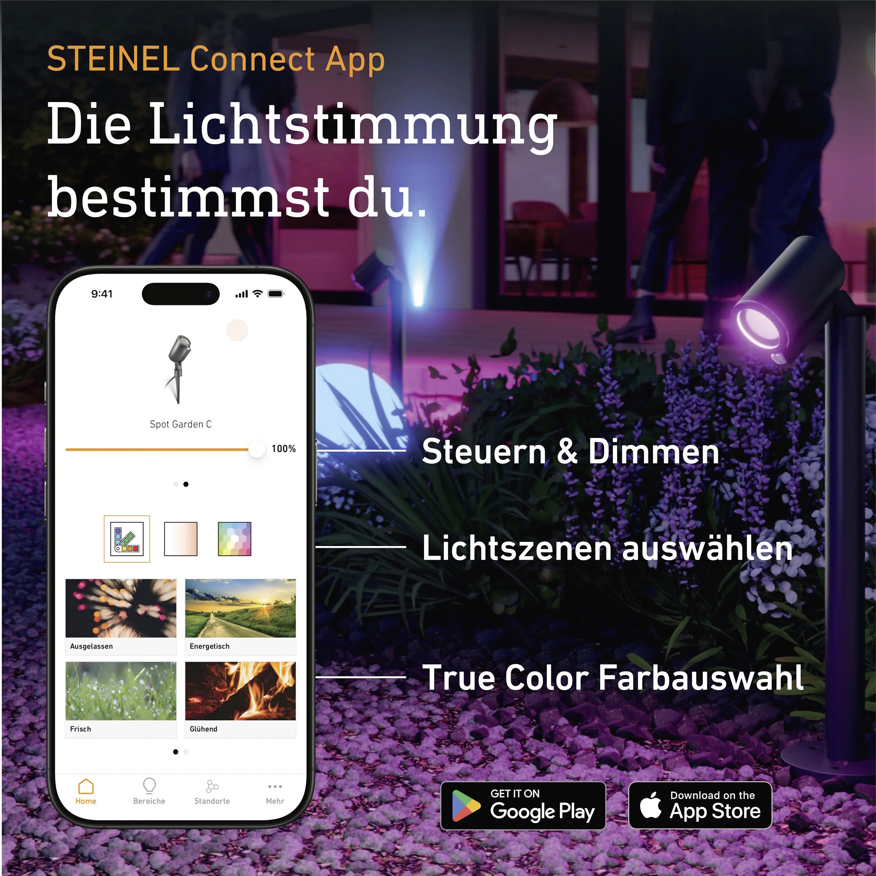 Steinel LED Wegeleuchte Spot Way 24V Bewegungssensor warmweiß-neutralweiß RGB anthrazit