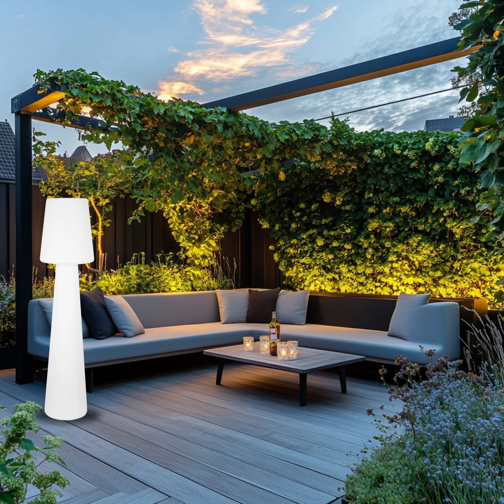 Smartwares LED Außen-Stehleuchte IDE-60080 weiß 110 cm TW