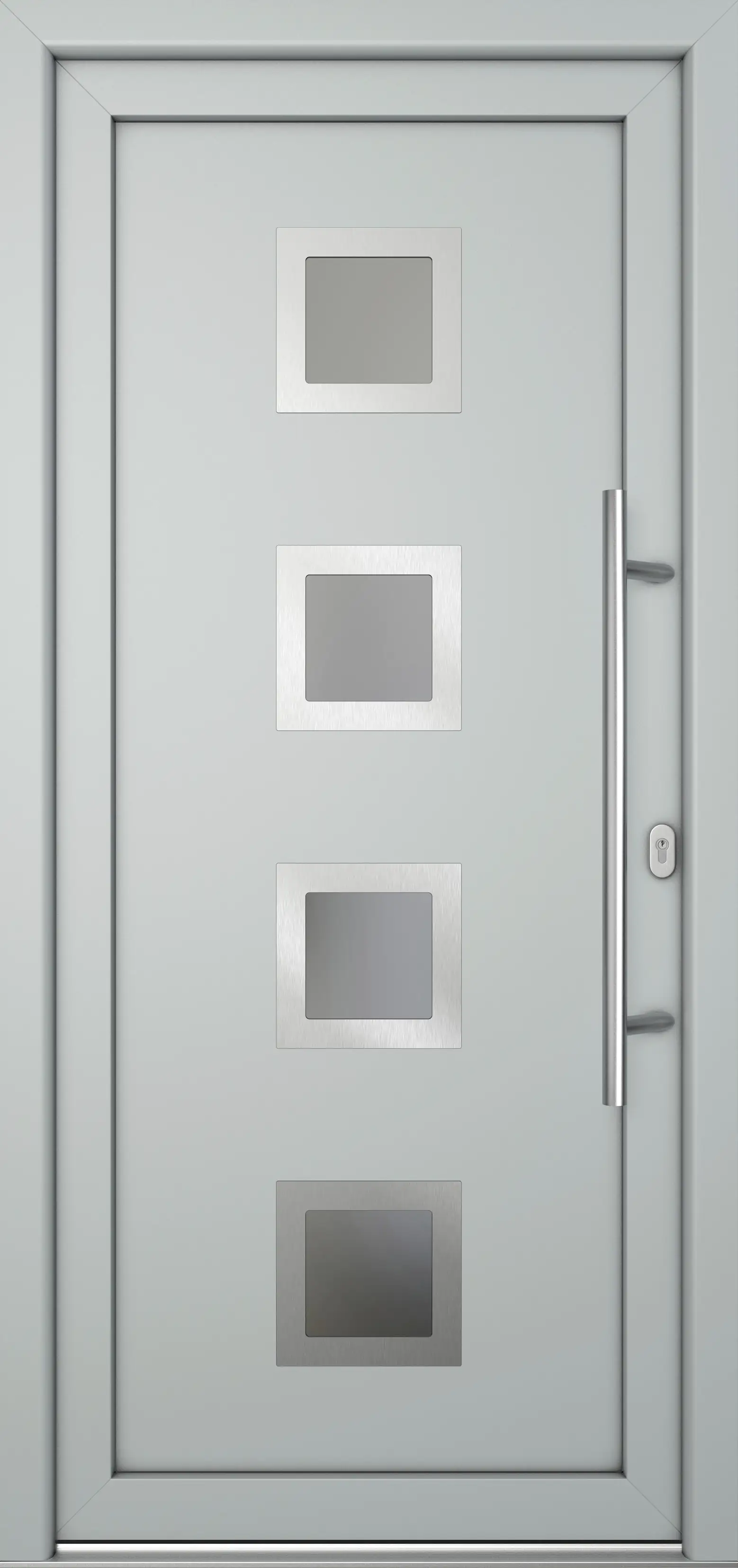 Meeth Haustür Signum Pro PVC Modell 84 108 x 208 cm DIN Rechts weiß/lichtgrau