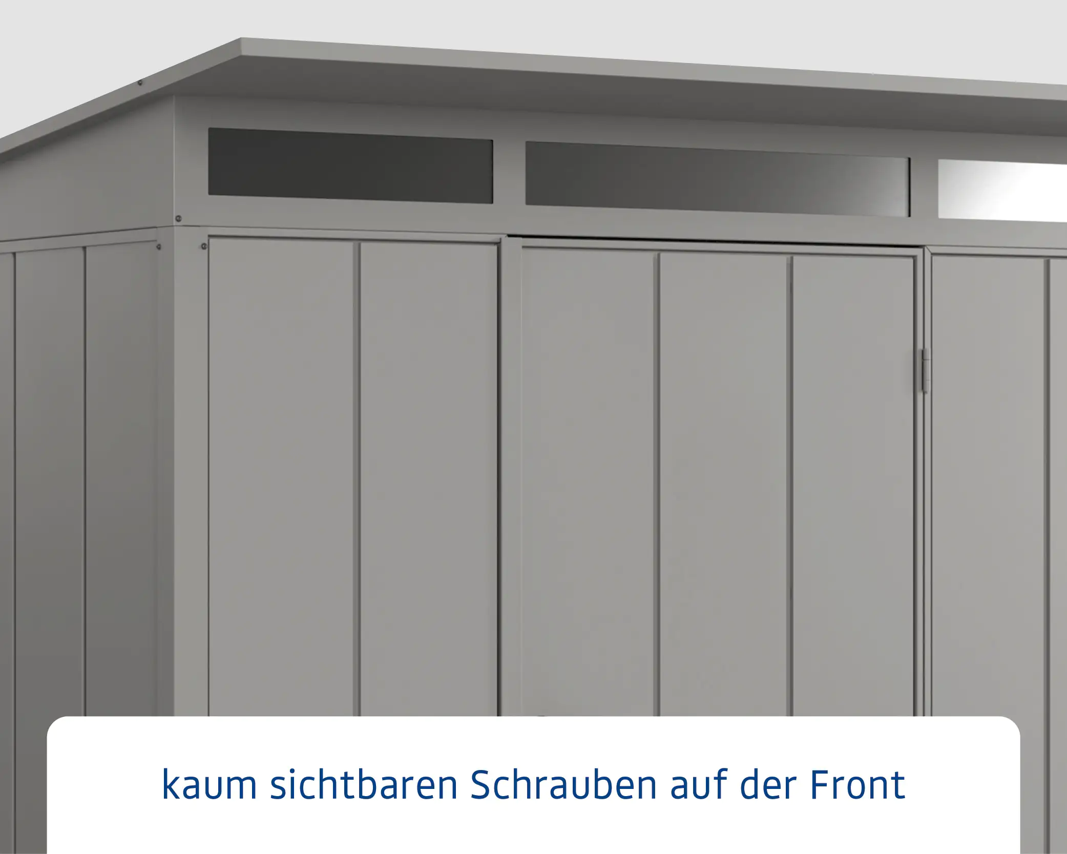 EcoStar Gerätehaus Elegant-P Typ 1 graualuminium 247,9 x 153 x 228,6 cm