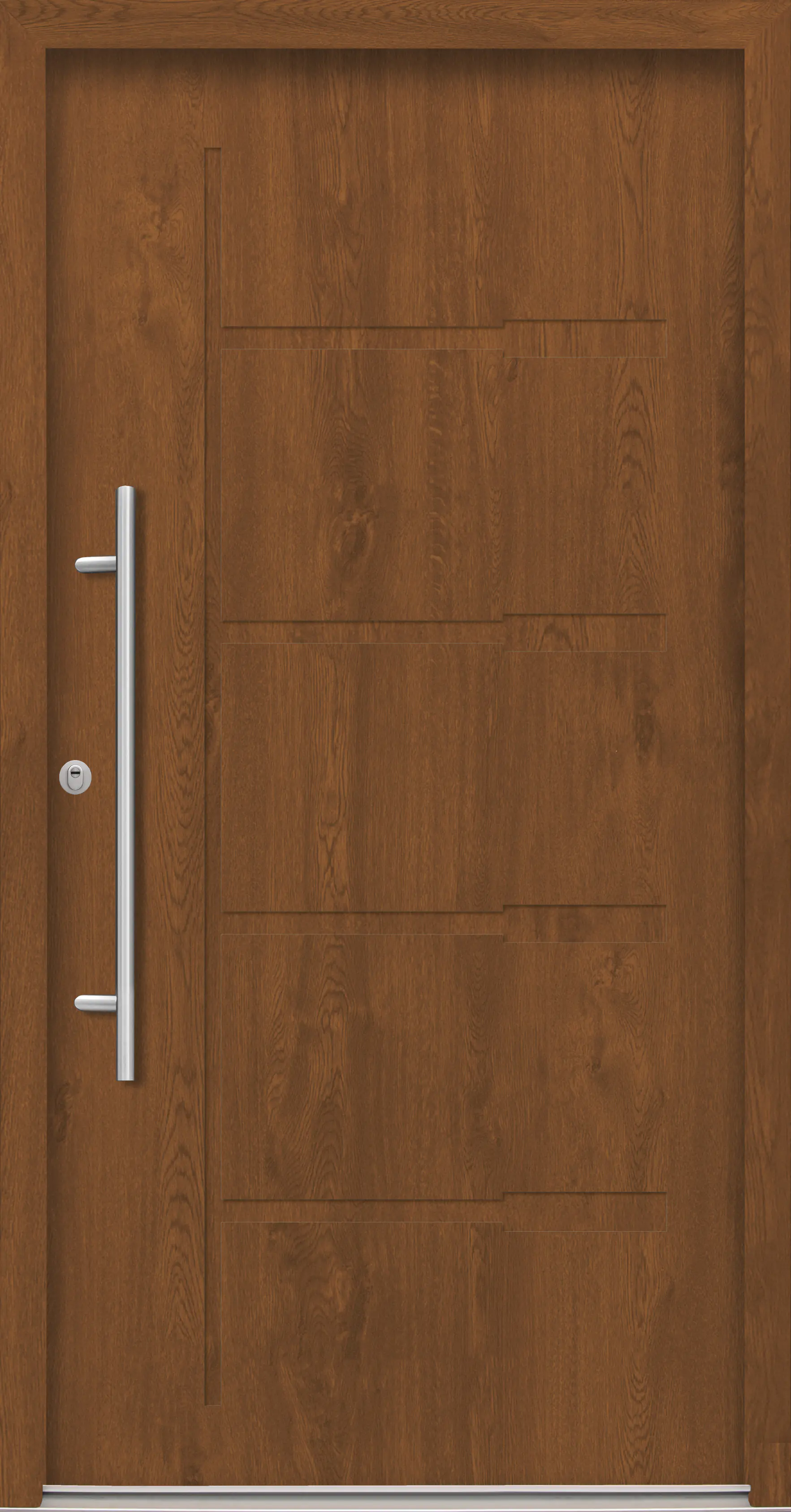 Splendoor Haustür Passivedoor Premium H1 RC2 Golden Oak DIN Links 100 x 210 cm