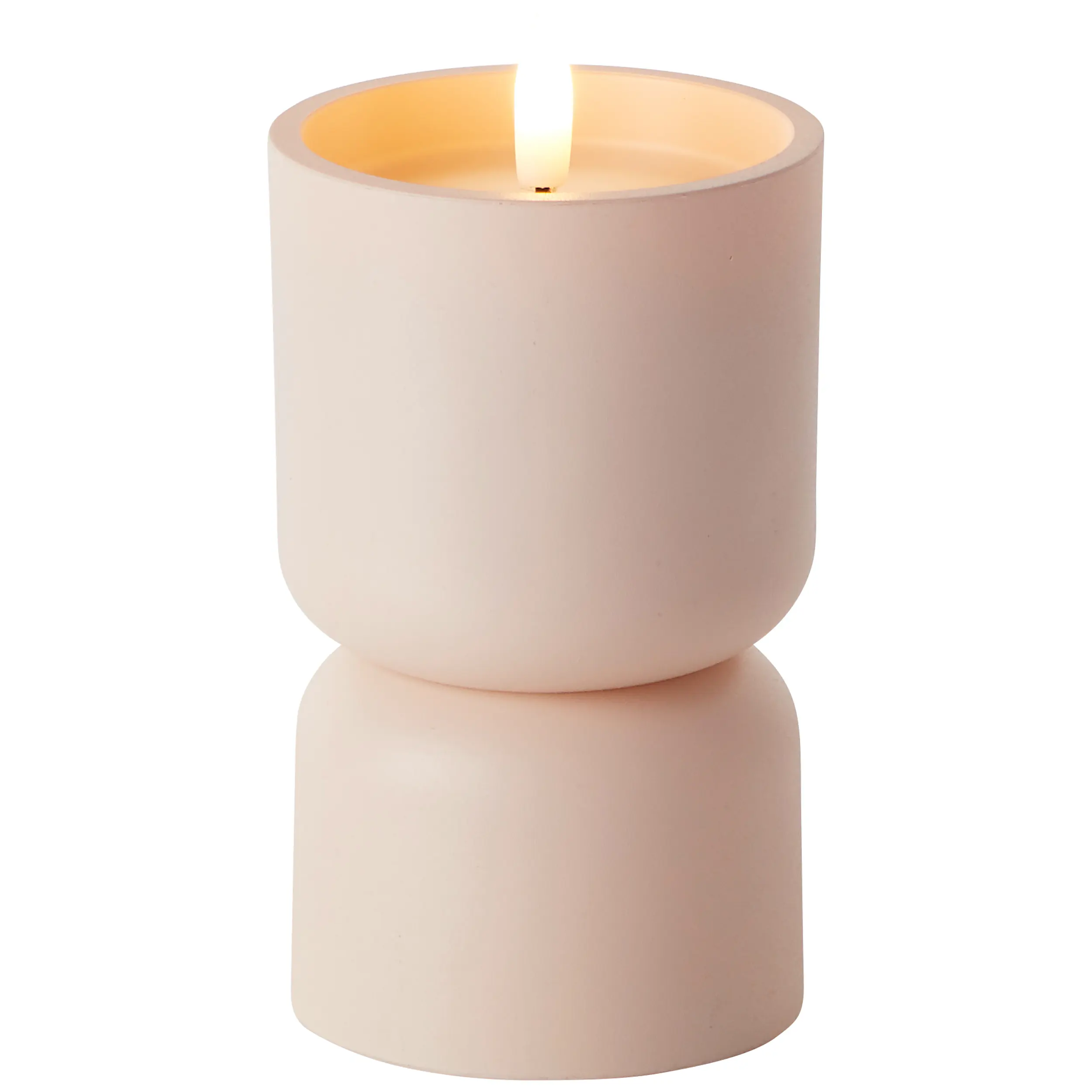 Brilliant LED Kerze batteriebetrieben mit Timer Ø 8 x 15 cm beige, Hellbraun