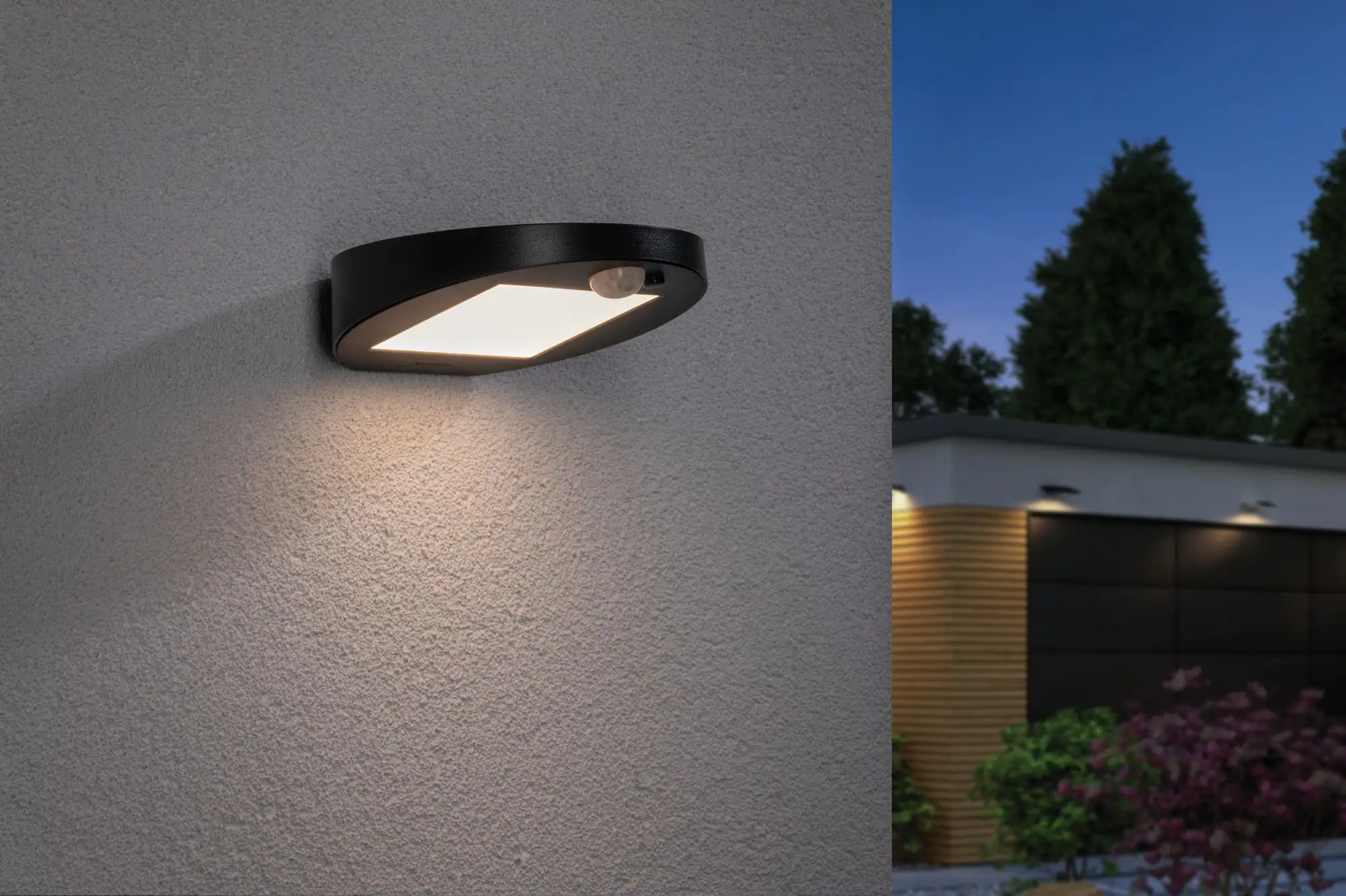 Paulmann Outdoor Solar Wandleuchte Ryse anthrazit warmweiß Bewegungsmelder