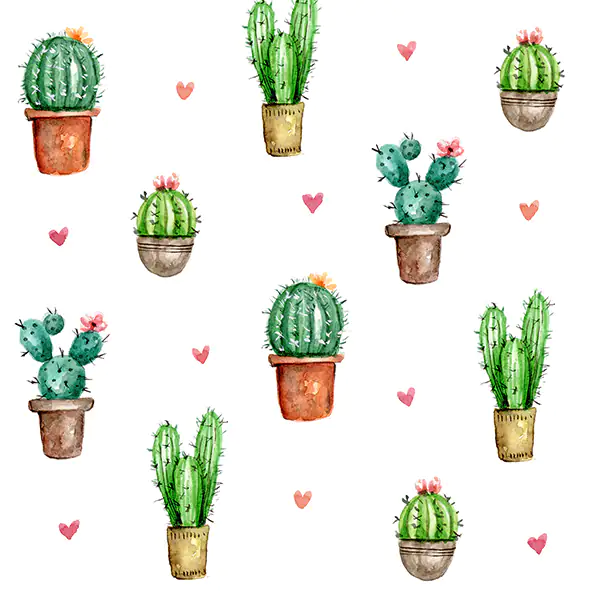 Braun & Company Servietten Motiv Cactus Love 33 x 33 cm - 20er Pack