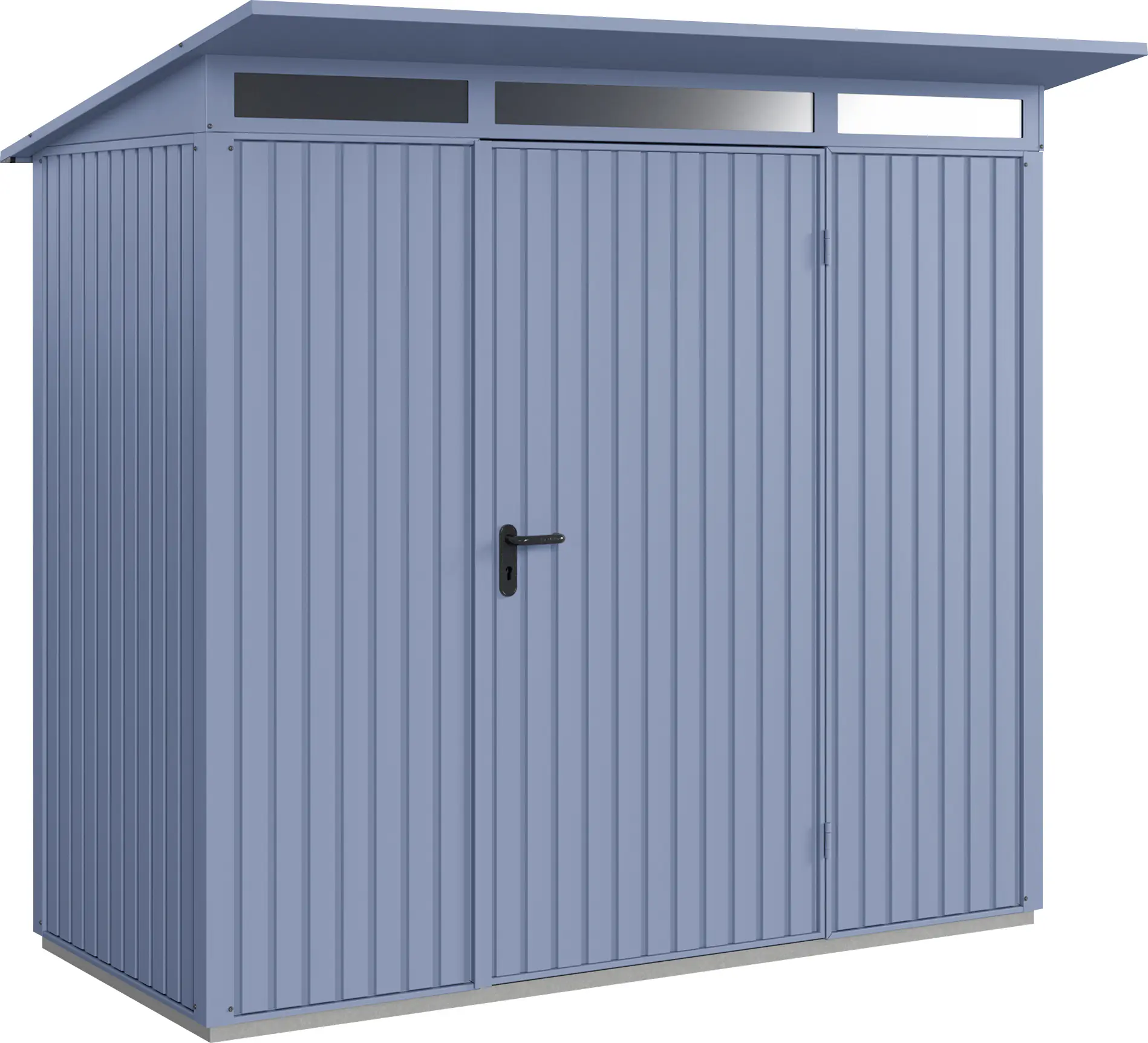 EcoStar Gerätehaus Trend-P Typ 1 taubenblau 247,9 x 153 x 228,6 cm