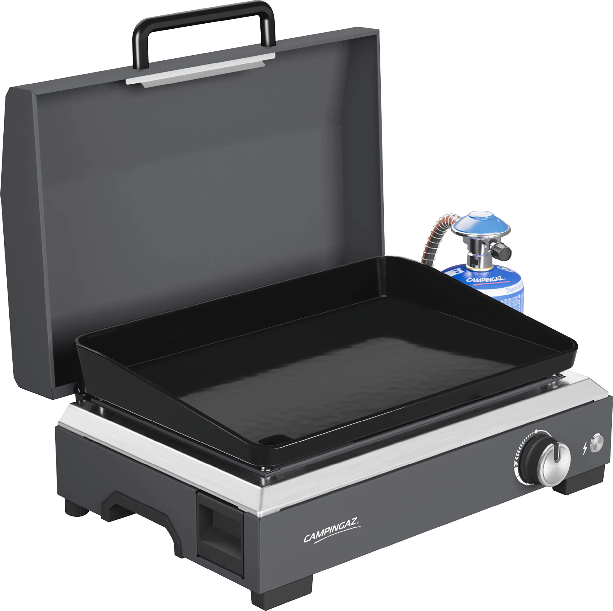 Campingaz Tischgrill Plancha Sigma mit Deckel 2,8 kW 66 x 46 x 51 cm silber-schwarz