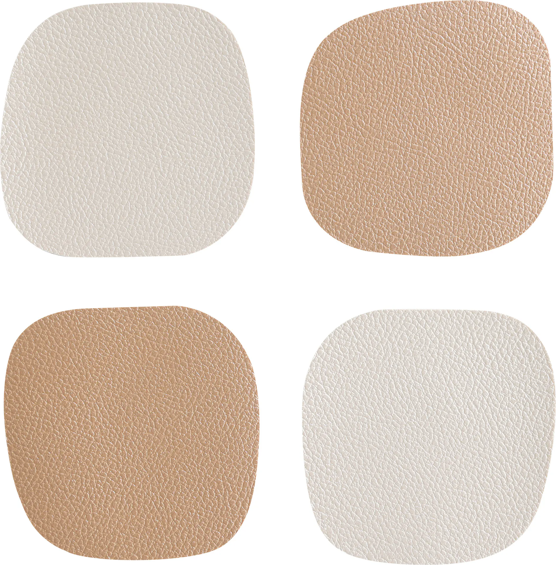 Vinanivao Untersetzer 10 x 10 cm creme/gold 4er-Set