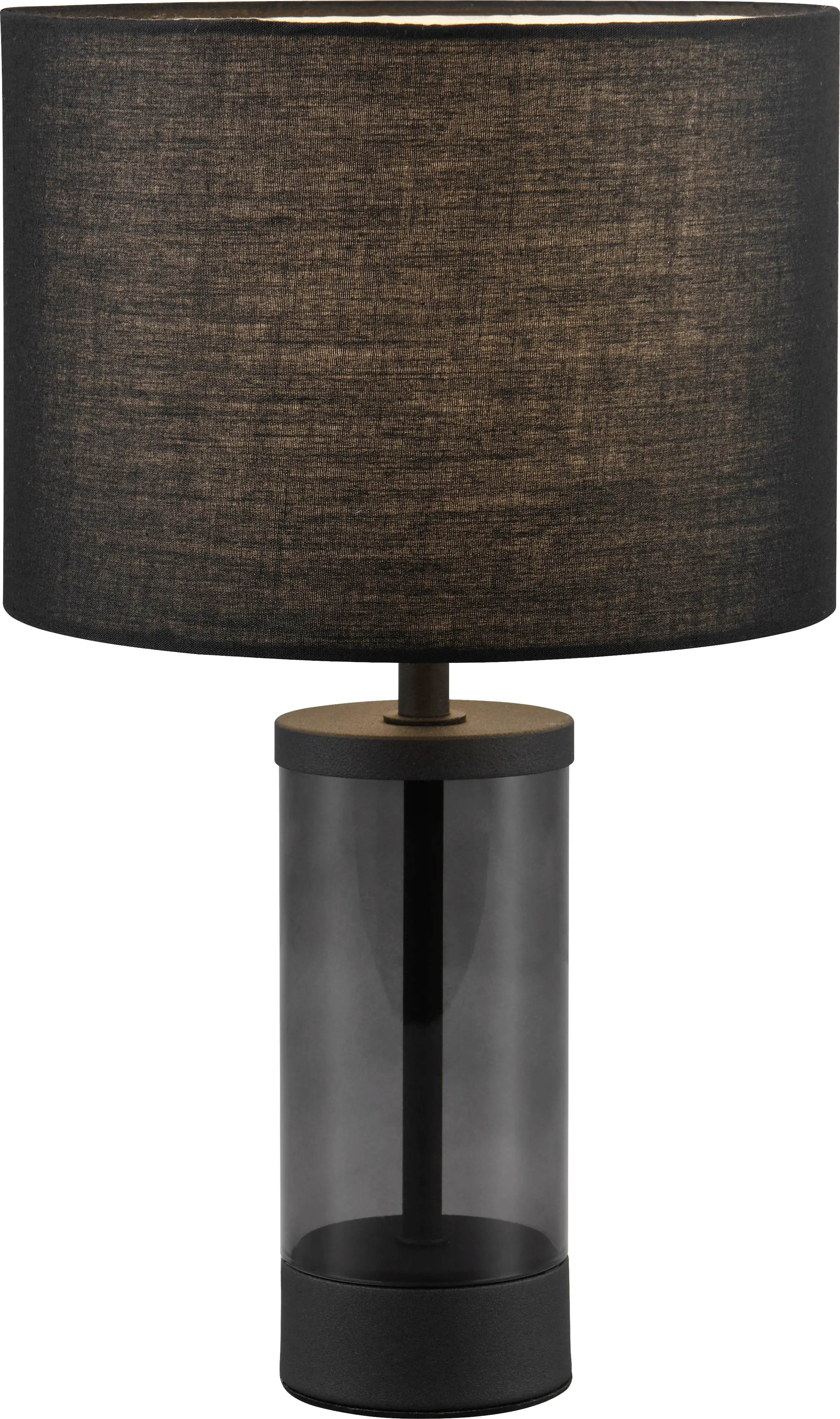 Trio Leuchten Tischleuchte Grazia E14, schwarz, Metall/Glas