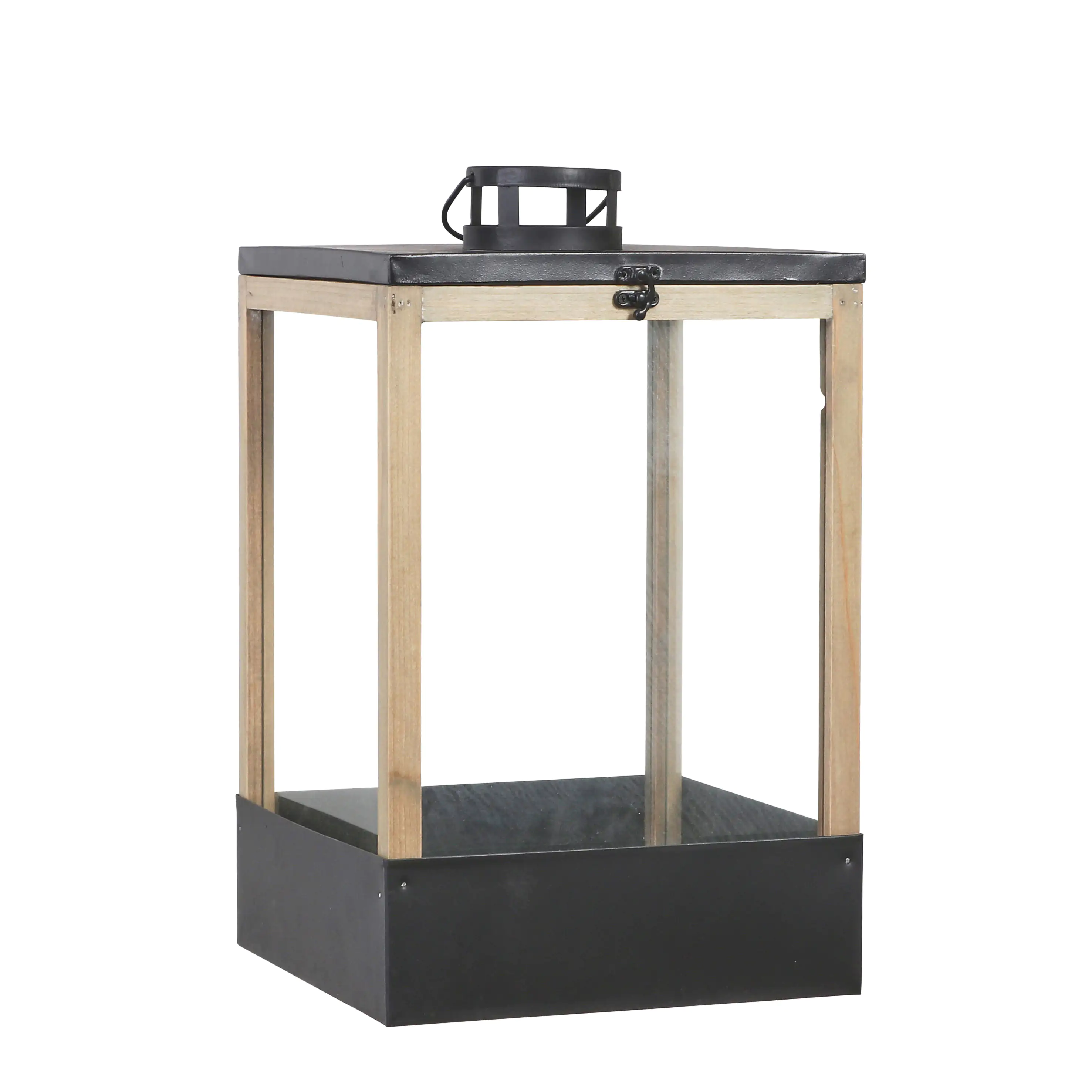 Mica Treibhaus Laterne Halton schwarz, 25 x 25 x 42 cm