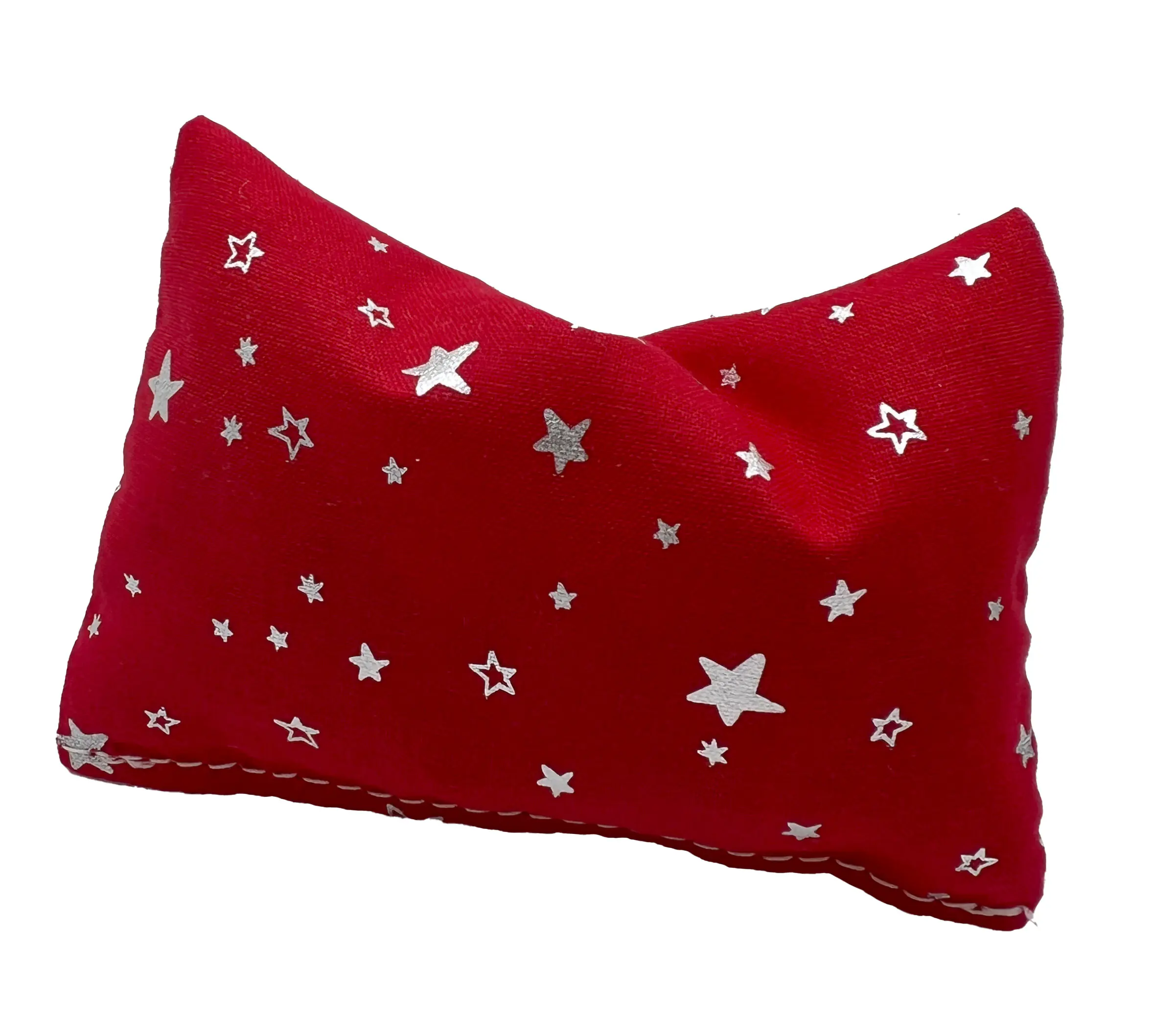 Aumüller Katzenspielzeug Weihnachten Kissen 10 cm grau rot - 2 Stk.