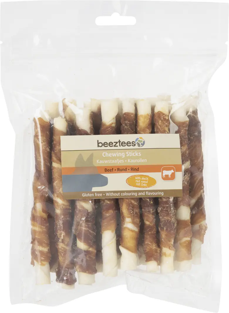 Beeztees Kaustange Ente Hundesnack 20 St.