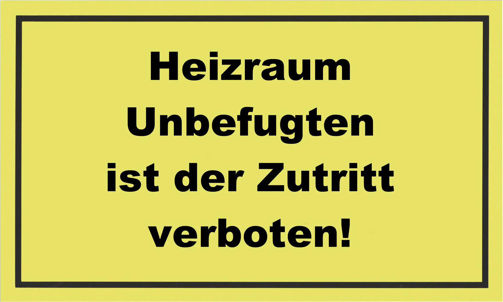 Metafranc Hinweisschild Heizraum 200 x 300 mm