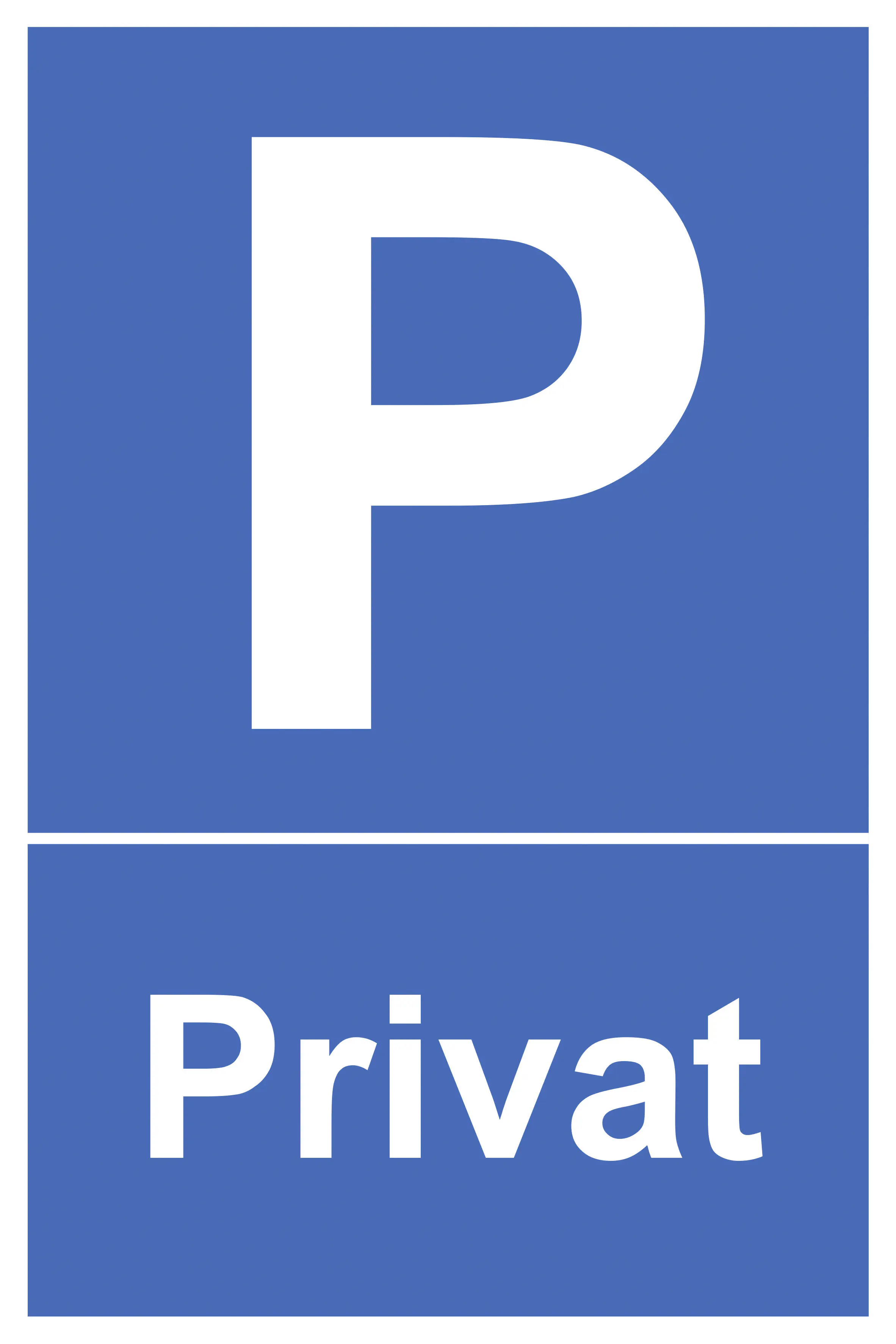 Metafranc Hinweisschild P-Privat 200 x 300 mm