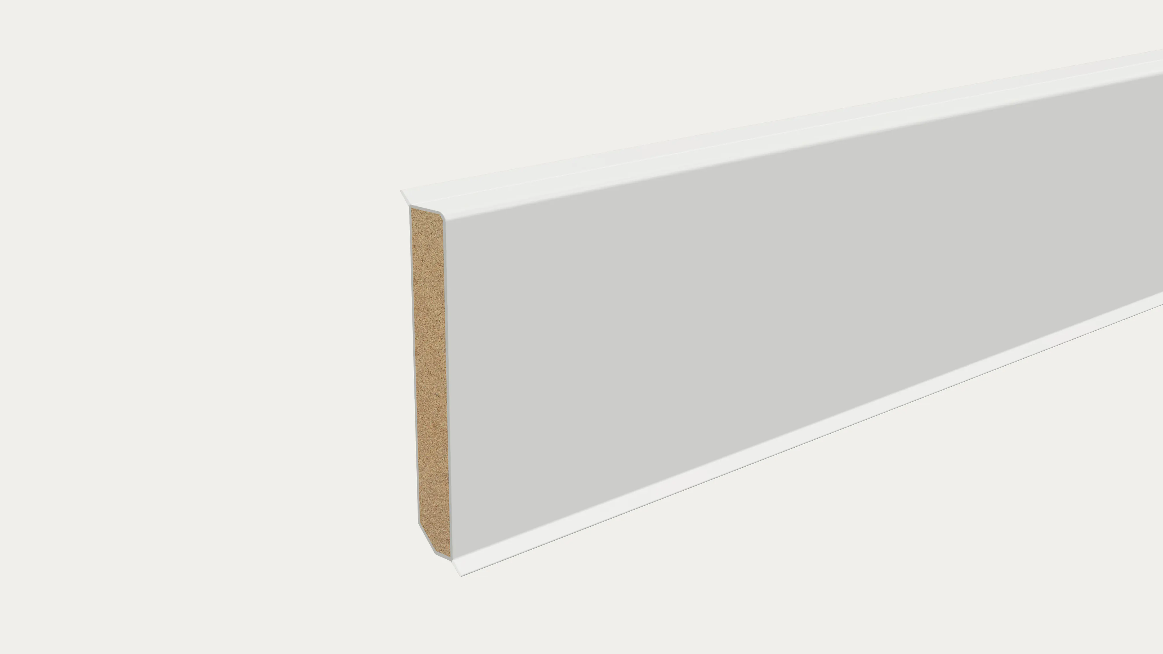 Neuhofer Fußleiste MDF 240 cm x 80 x 13 mm weiß 
