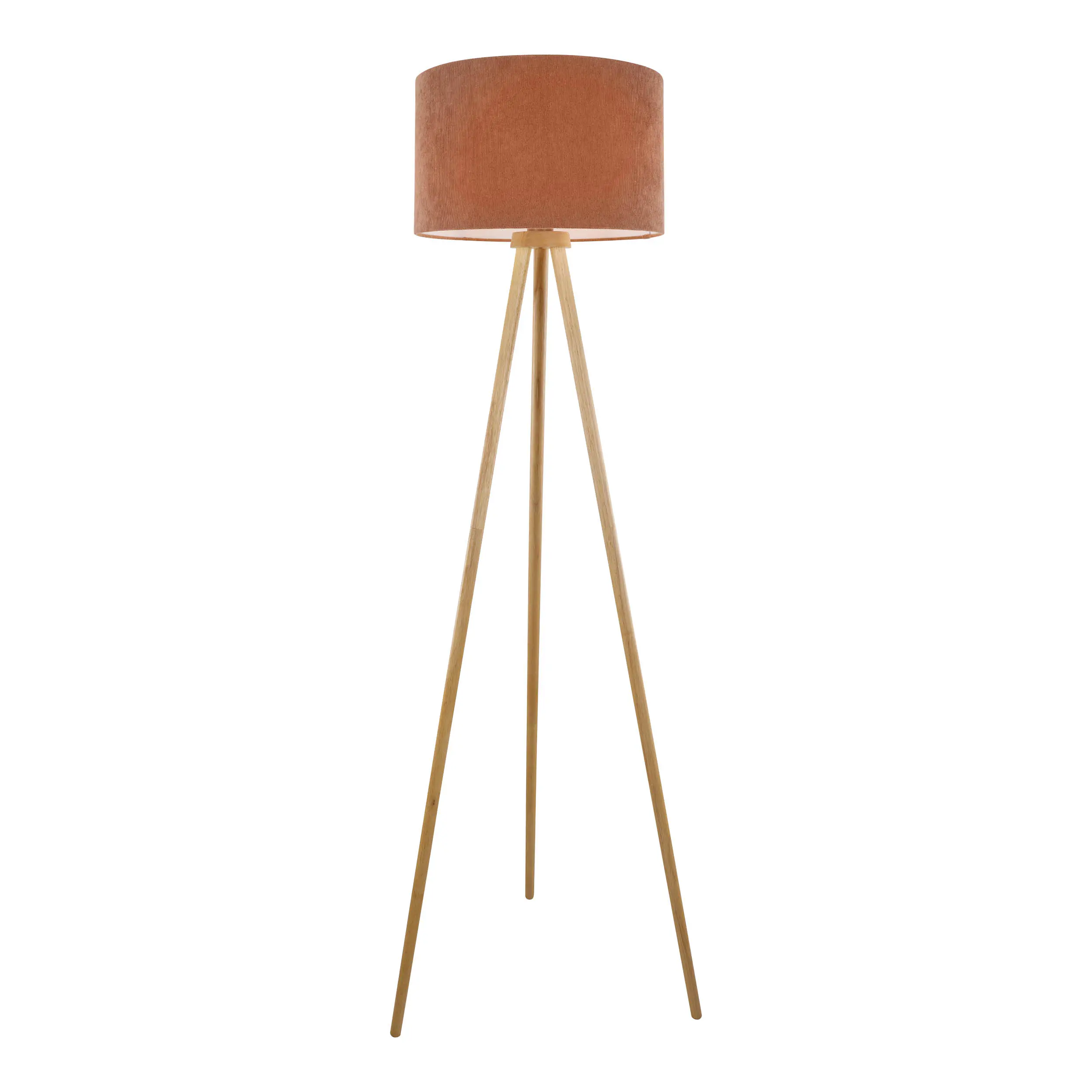 Light & More Stehleuchte Texas Holz 152 cm mocha mousse
