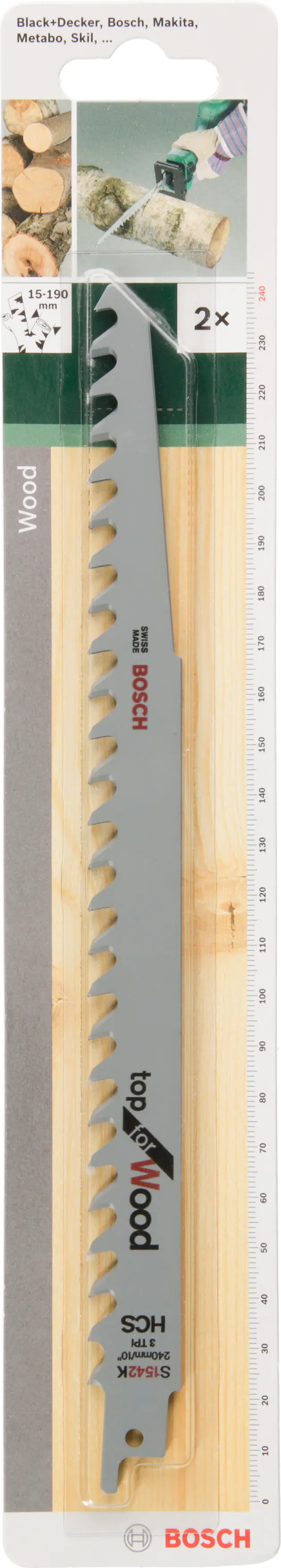 Bosch HCS Säbelsägeblatt S 1542 KTop for Wood 2 Stück